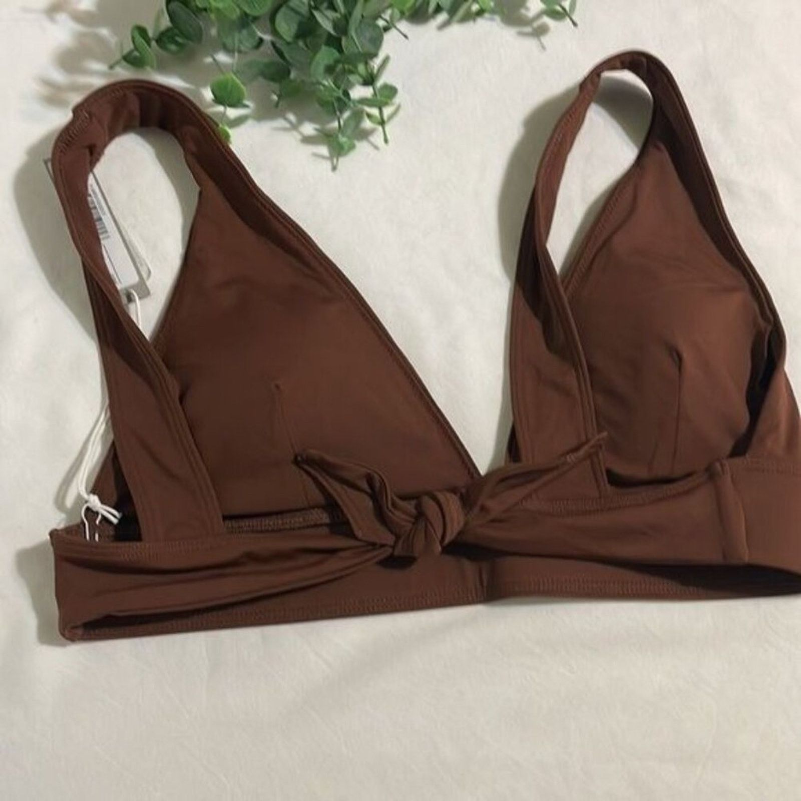 Everlane Everlane The Triangle Bikini Top Brown Small Size ONE SIZE - 8 Thumbnail