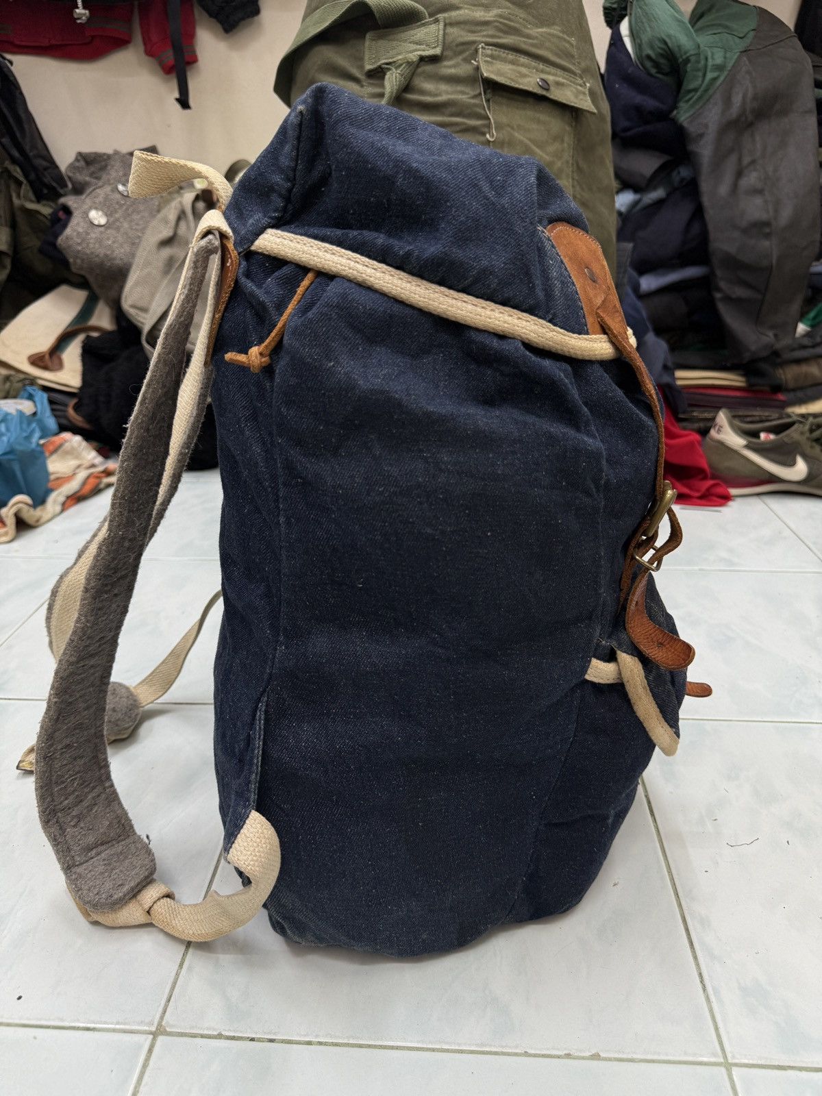 Overland 🔥🔥🔥ARCHIVE OVERLAND DENIM LEATHER BAGPACK Size ONE SIZE - 2 Thumbnail