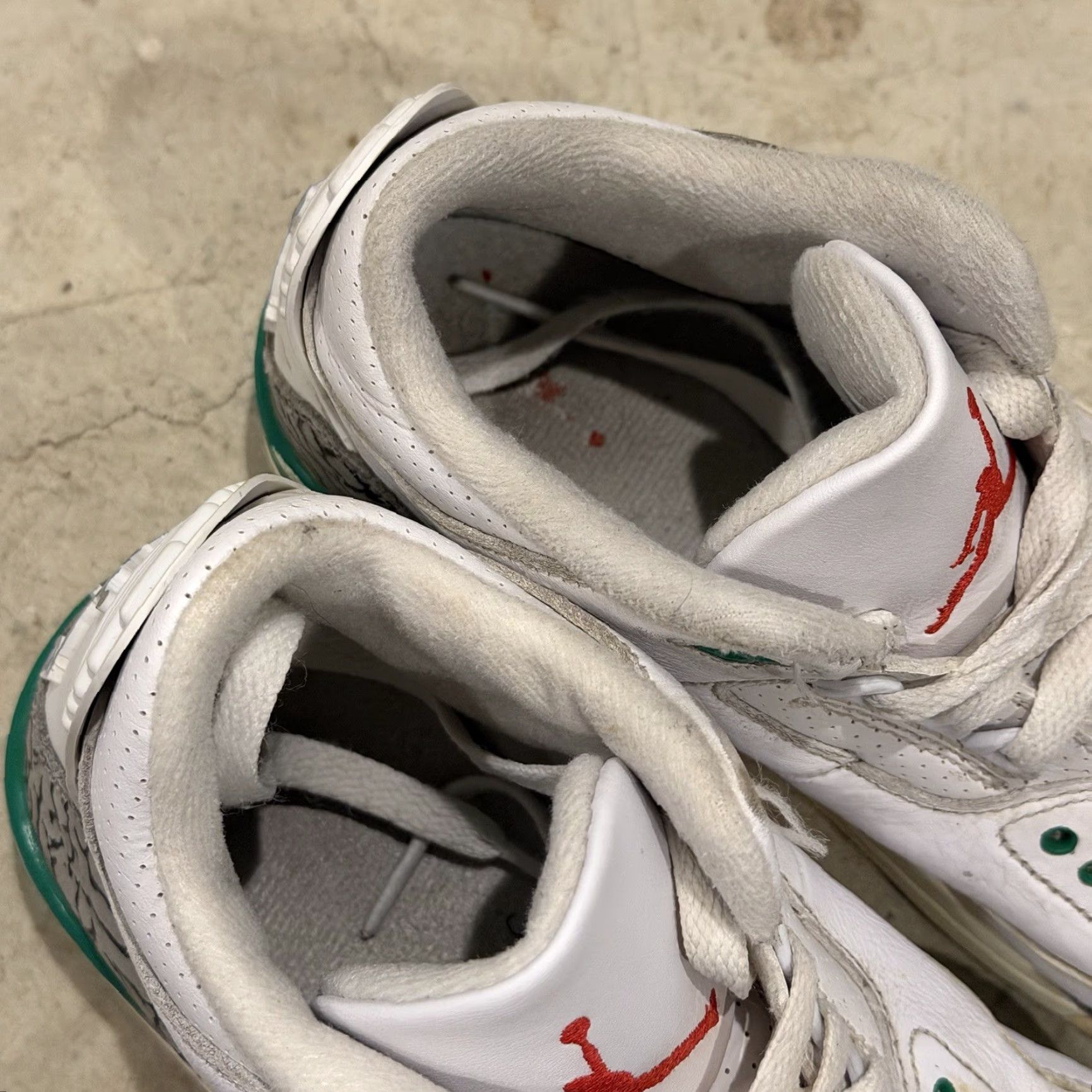 Jordan Brand Jordan 3 Lucky Green Womens Size 6 Ck9246-136 Used Size ONE SIZE - 3 Thumbnail