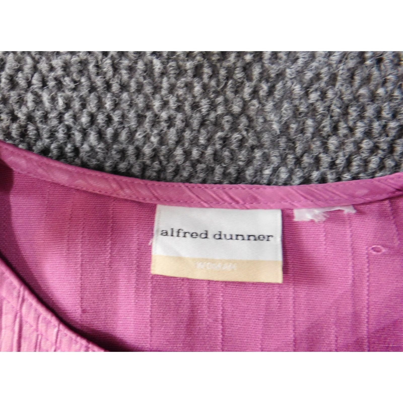 Vintage Alfred Dunner Jacket Blazer Womens 20W Purple Five-Button Shoulder Pads Tweed Polyester Lining Blazer Costume Classic Fall Winter Womens Size 3XL / US 20-22 - 5 Thumbnail