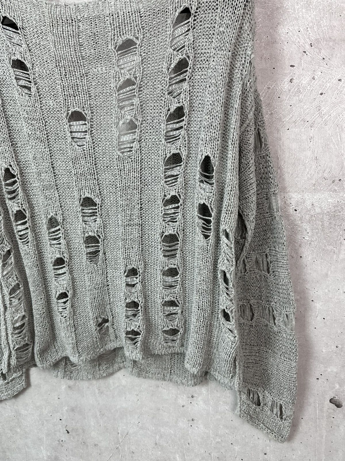 Sarah Pacini Sarah Pacini Made in Italy Knit Distressed Oversized Sweater Size M / US 6-8 / IT 42-44 - 10 Thumbnail