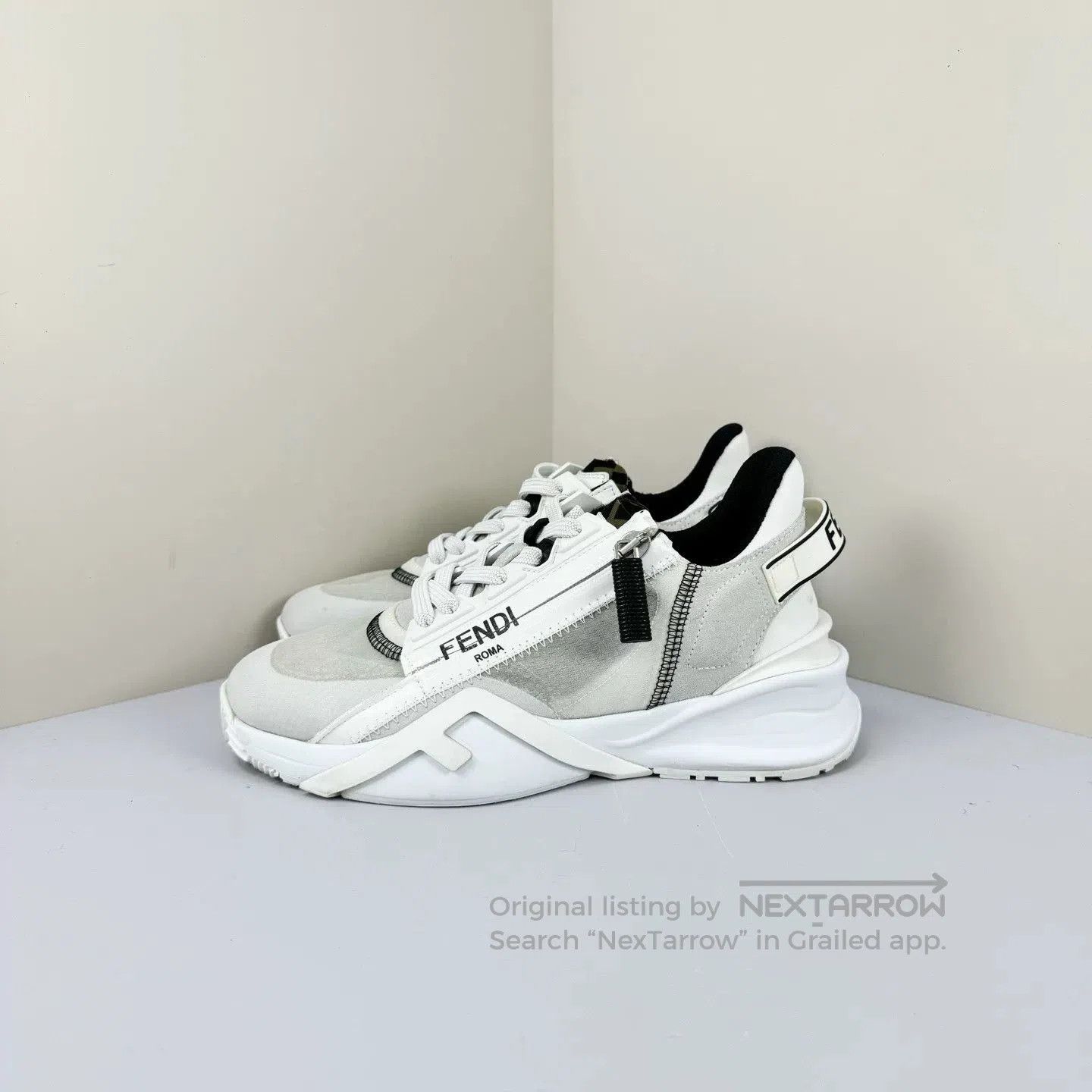 Fendi Fendi Black White Nylon Casual Shoes. Size US 4 / IT 34 - 1 Thumbnail