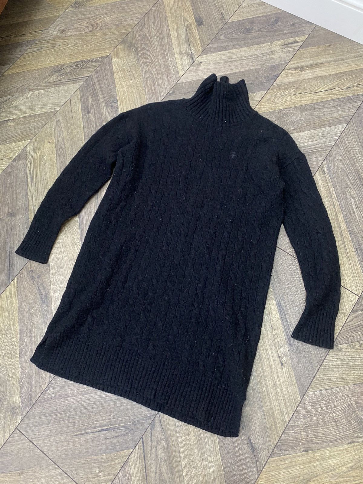 Polo Ralph Lauren × Vintage Vintage Polo Ralph Lauren Wool & Cashmere Cable Knit Dress Size L / US 10 / IT 46 - 4 Thumbnail