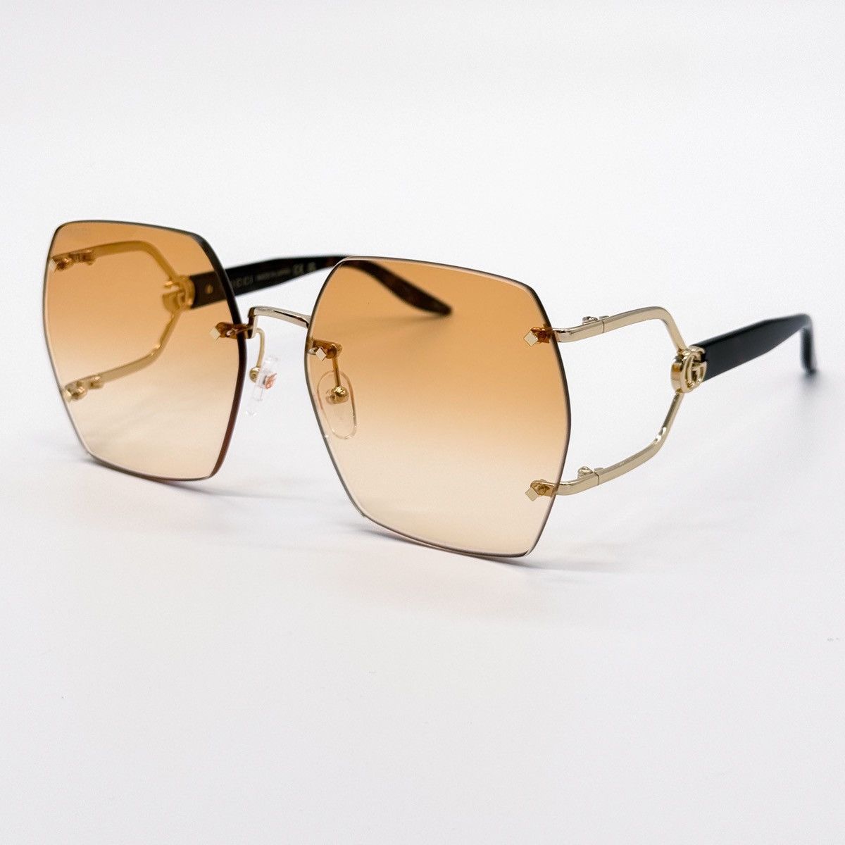 Gucci NEW GUCCI GG1562S 003 RIMLESS SQUARE BROWN WOMEN SUNGLASSES Size ONE SIZE - 3 Thumbnail