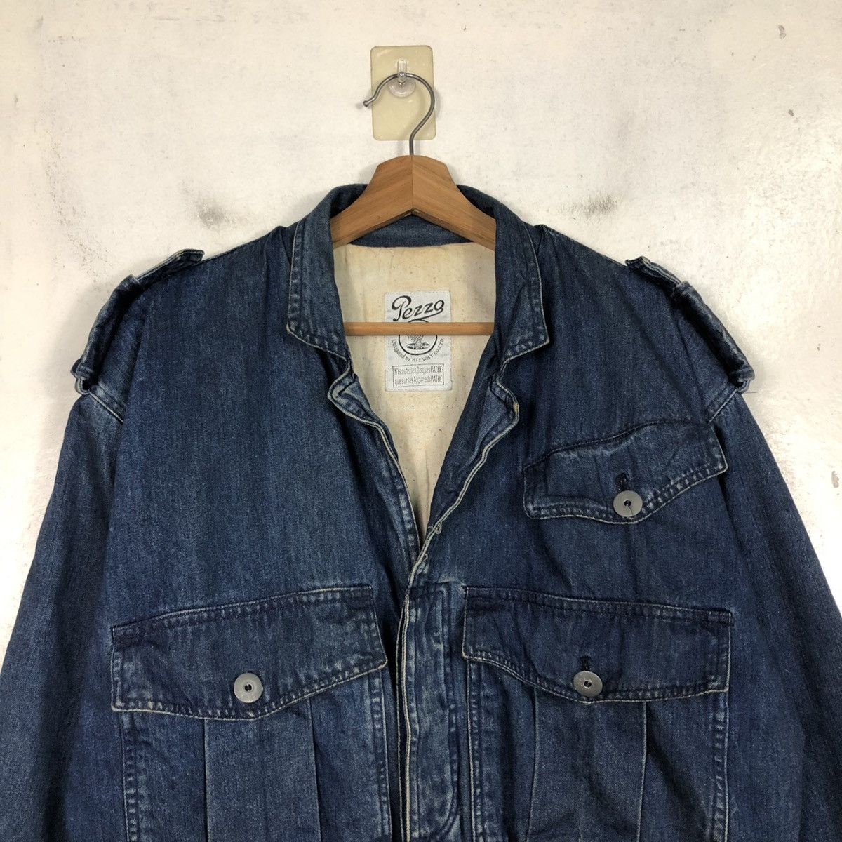 Issey Miyake 📌Vintage Denim Bomber Jacket Pezzo Bondage Blanket Size US M / EU 48-50 / 2 - 5 Thumbnail