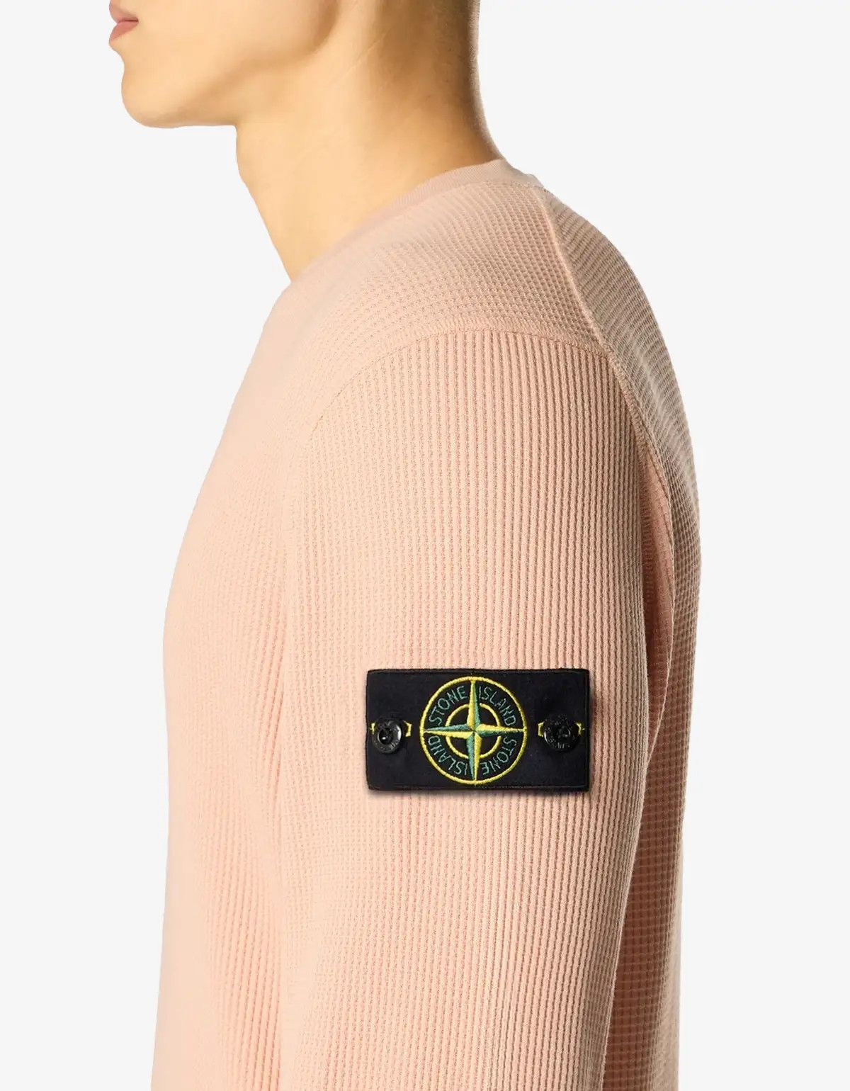 Stone Island Stone Island Pink Waffle Fleece Sweatshirt Size US XL / EU 56 / 4 - 3 Thumbnail