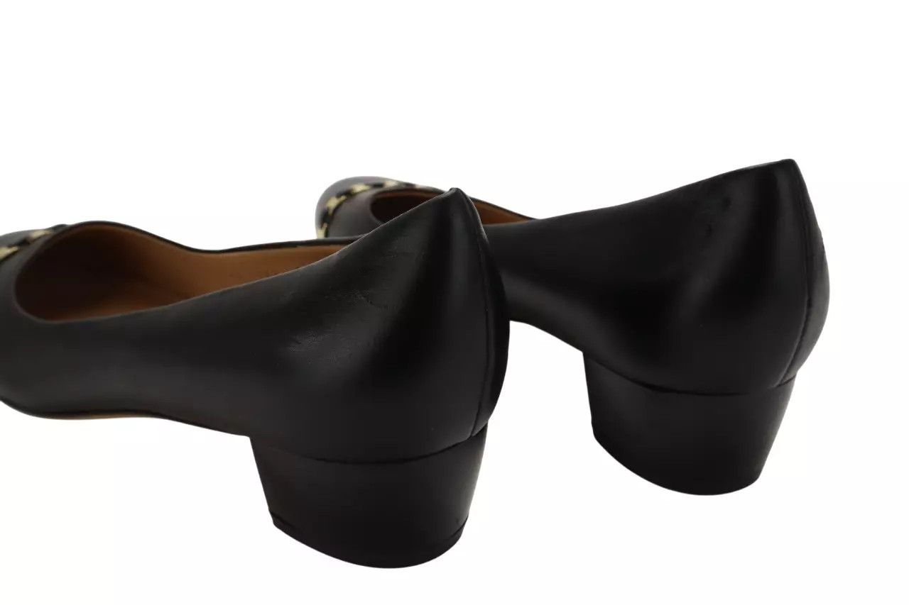 Salvatore Ferragamo SALVATORE FERRAGAMO Shoes Women's US 7 Leather Heeled Chain Size US 7 / IT 37 - 5 Thumbnail