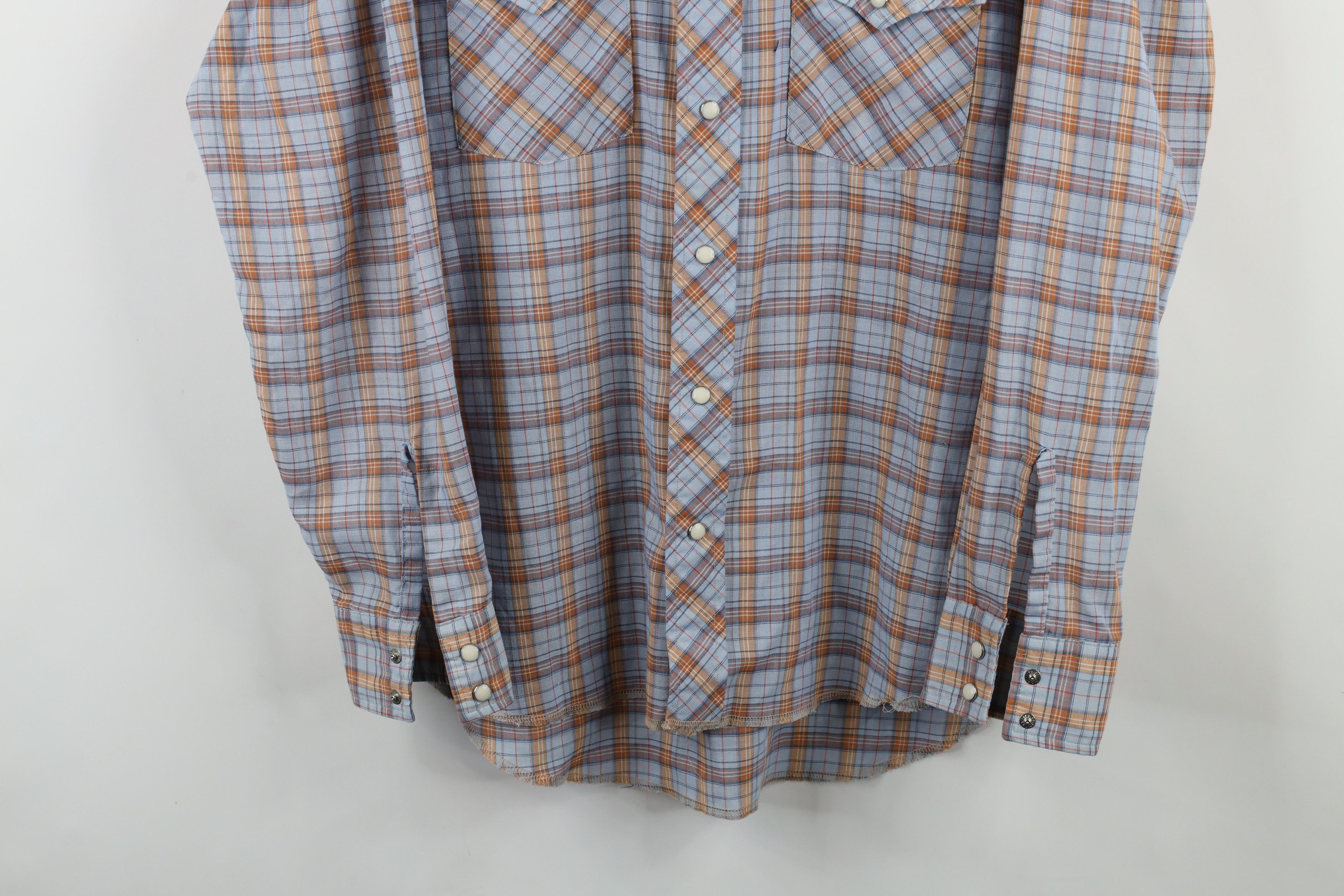 Vintage × Wrangler Vintage 70s Wrangler Rodeo Snap Button Shirt Plaid USA Size US M / EU 48-50 / 2 - 3 Thumbnail