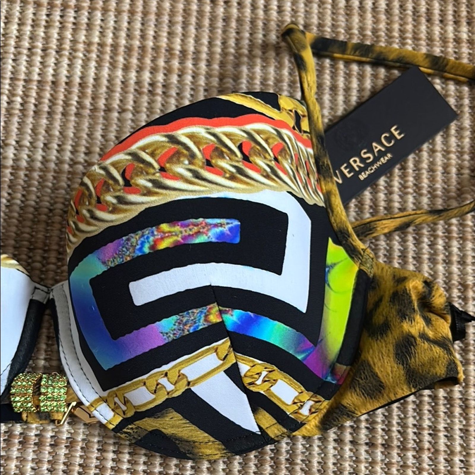 Versace NWT Versace Black and Yellow Bikini Swimwear Size 3C Size ONE SIZE - 2 Thumbnail