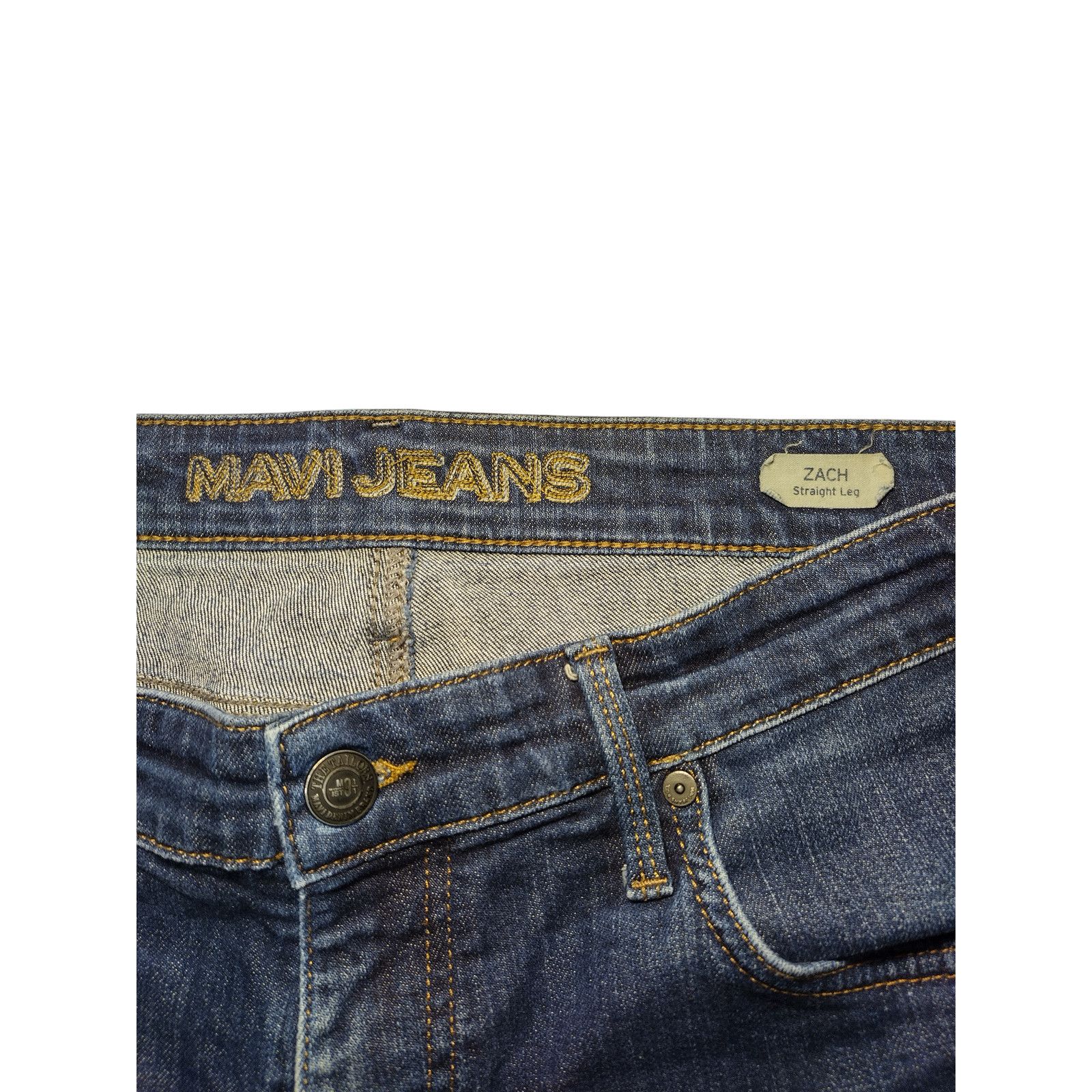 Mavi Mavi Mens Zach Straight Leg Jeans Classic Fit Dark Wash Size US 28 / EU 44 - 7 Thumbnail