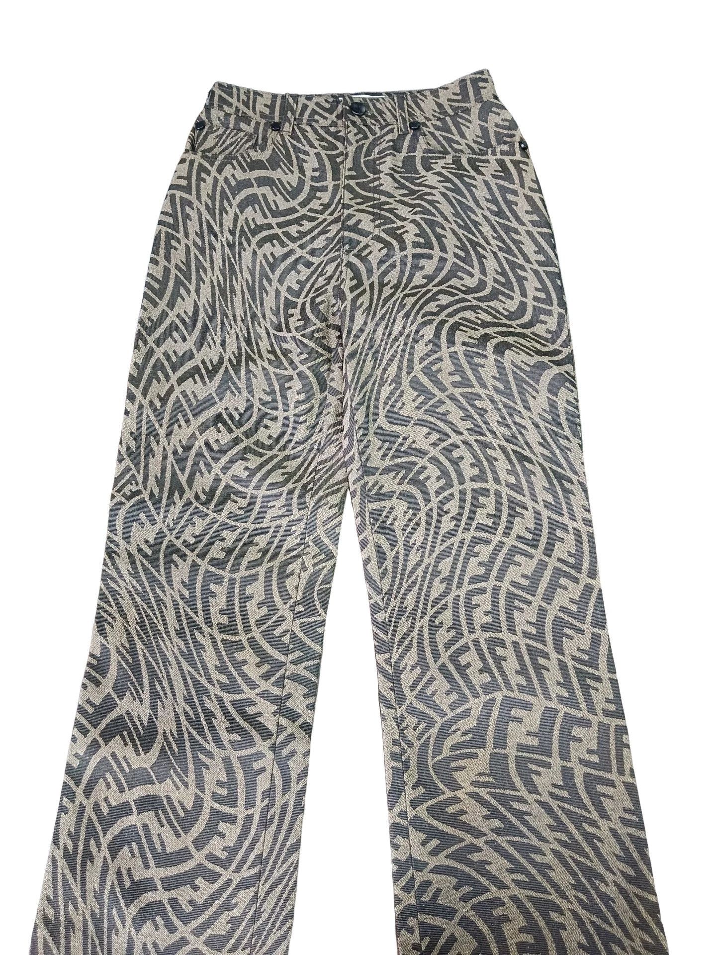 Fendi Fendi Roma Logo Print Pants IT 36 Size 25" / US 0 / IT 36 - 1 Thumbnail