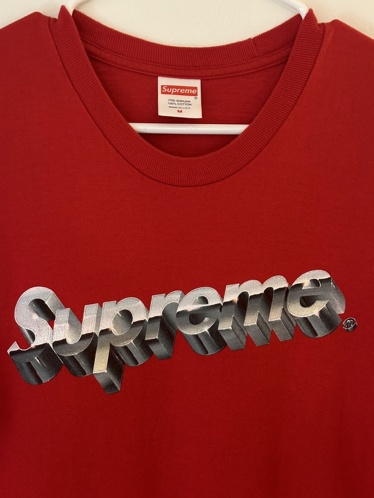 Supreme Supreme Chrome Logo Tee Size US M / EU 48-50 / 2 - 2 Thumbnail