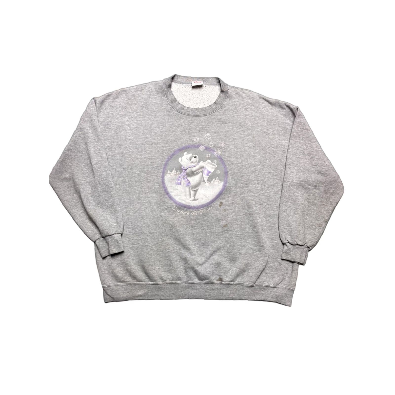 Disney VINTAGE Winnie the Pooh Disney cartoon crewneck sweatshirt 2XL Men Gray Pullover Sweatshirt Size US XXL / EU 58 / 5 - 1 Thumbnail