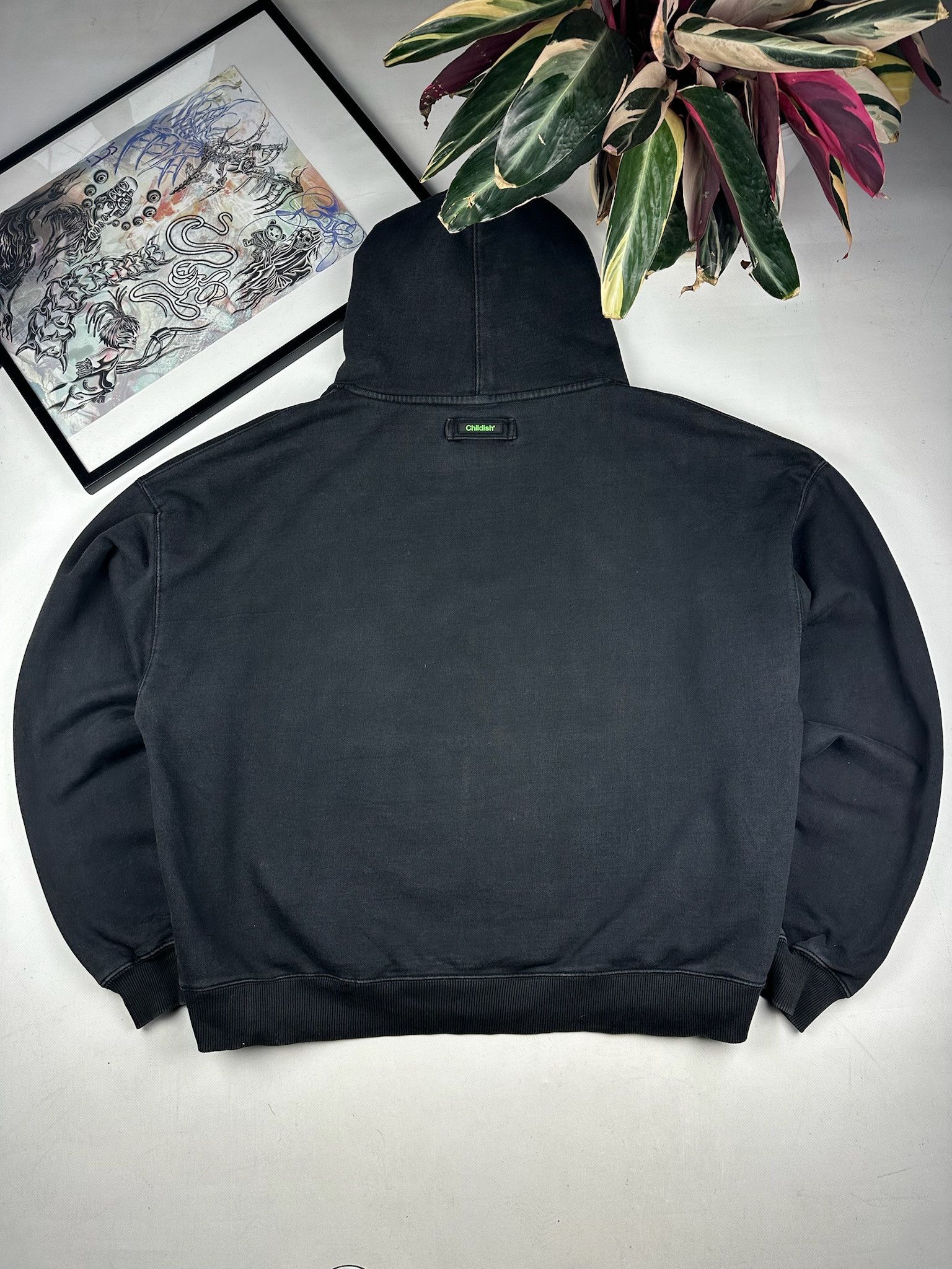 CHILDS Vintage Childish Alien Heavy Hoodie Size XL Men’s Black Size US XL / EU 56 / 4 - 3 Thumbnail