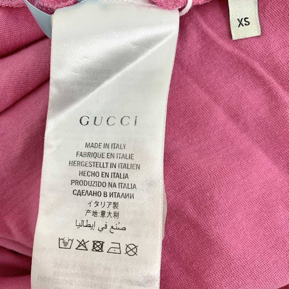 Gucci Gucci Pink Logo Print Short Sleeve T-Shirt K26WX Size XS / US 0-2 / IT 36-38 - 7 Thumbnail