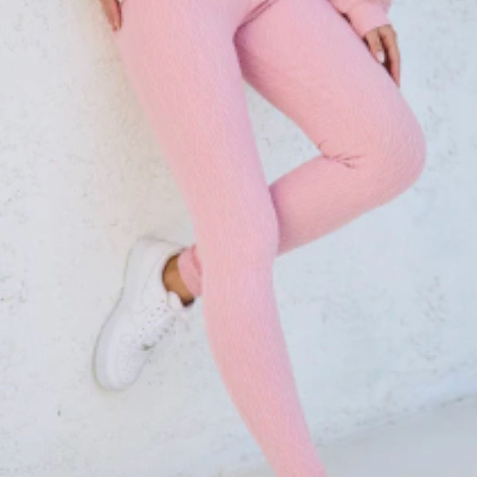 Other Chic Pink Women's Cowl Neck Sweater and tights size S/M Size S / US 4 / IT 40 - 6 Thumbnail