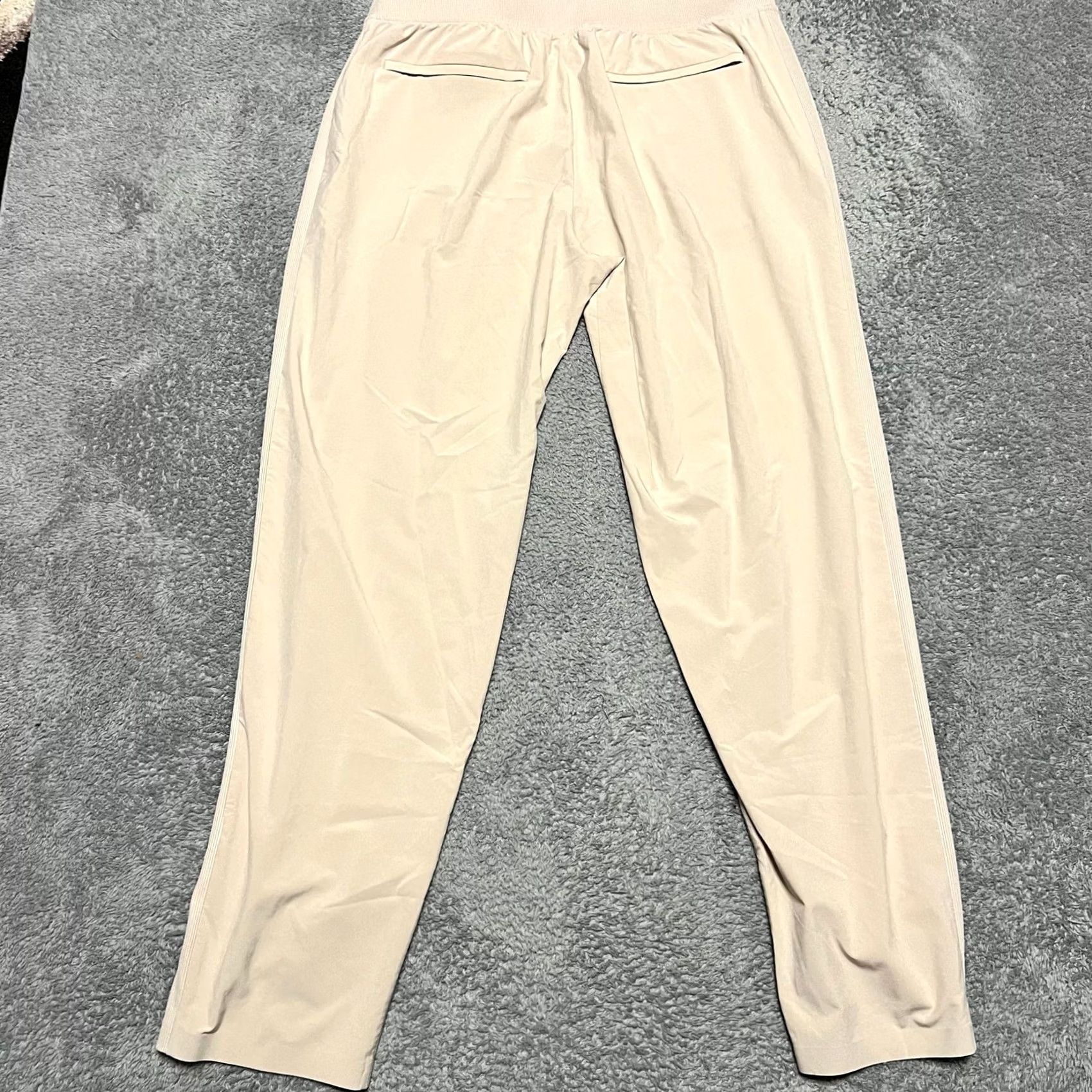 Athleta Athleta Pants Womens 16 Tall Cream Brooklyn Ankle Straight Leg Pull On 198671 Size 38" / US 16 / IT 52 - 3 Thumbnail