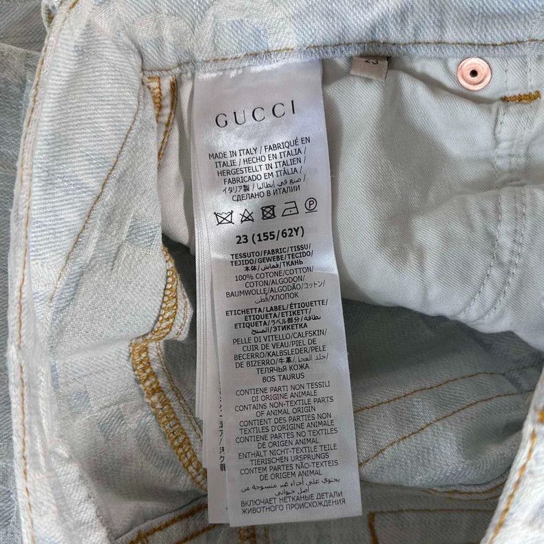 Gucci Gucci Size 23 Full-print light blue jeans 2506-Nextarrow Size US 27 - 6 Thumbnail