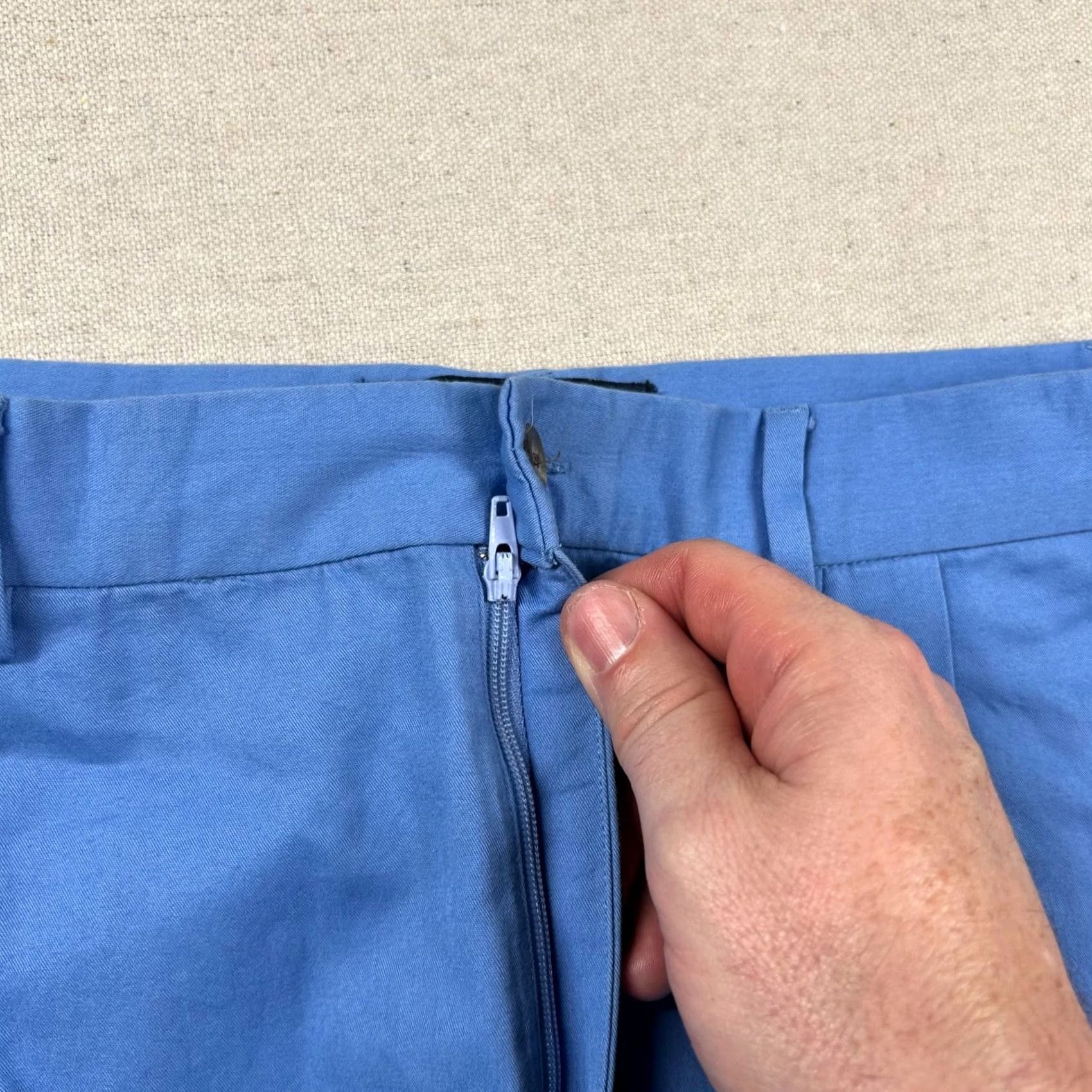 Polo Ralph Lauren VINTAGE Polo Sport Shorts Womens 8 Ralph Lauren Pleated High Rise Golf Cuffed Polo Sport Shorts Womens 8 Blue 100% Cotton Twill Chino 90s Womens Size 30" / US 8 / IT 44 - 3 Thumbnail