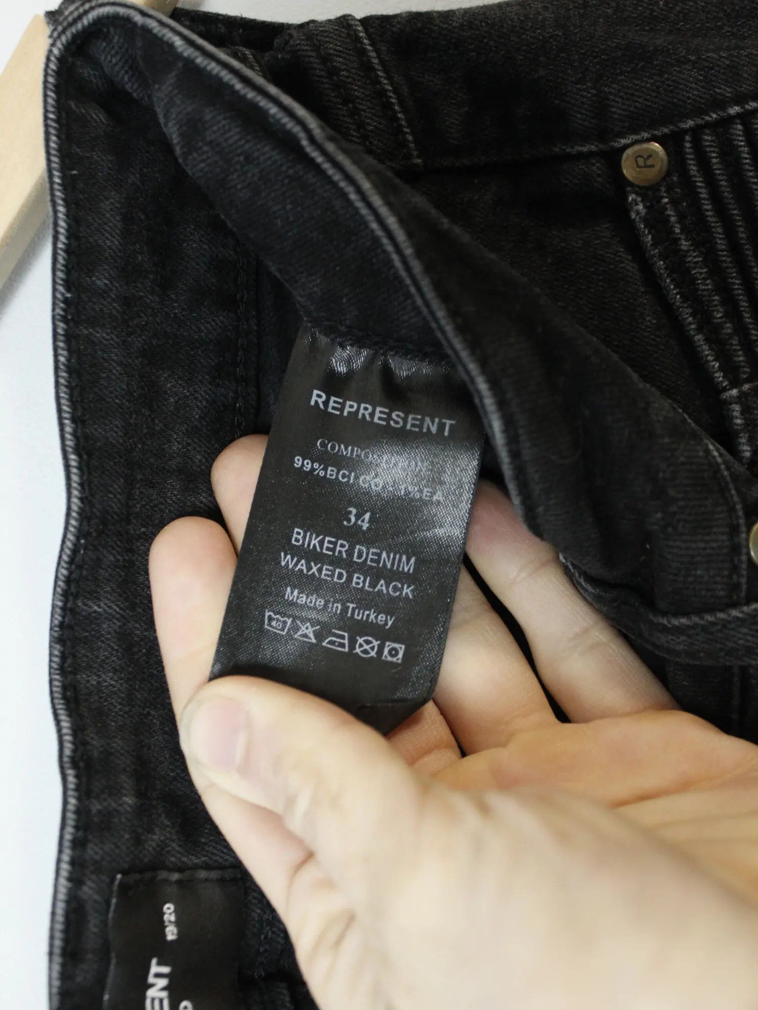 Represent Clo. Represent CLO Biker Denim Jeans Distressed 34 L Black Size US 34 / EU 50 - 7 Thumbnail