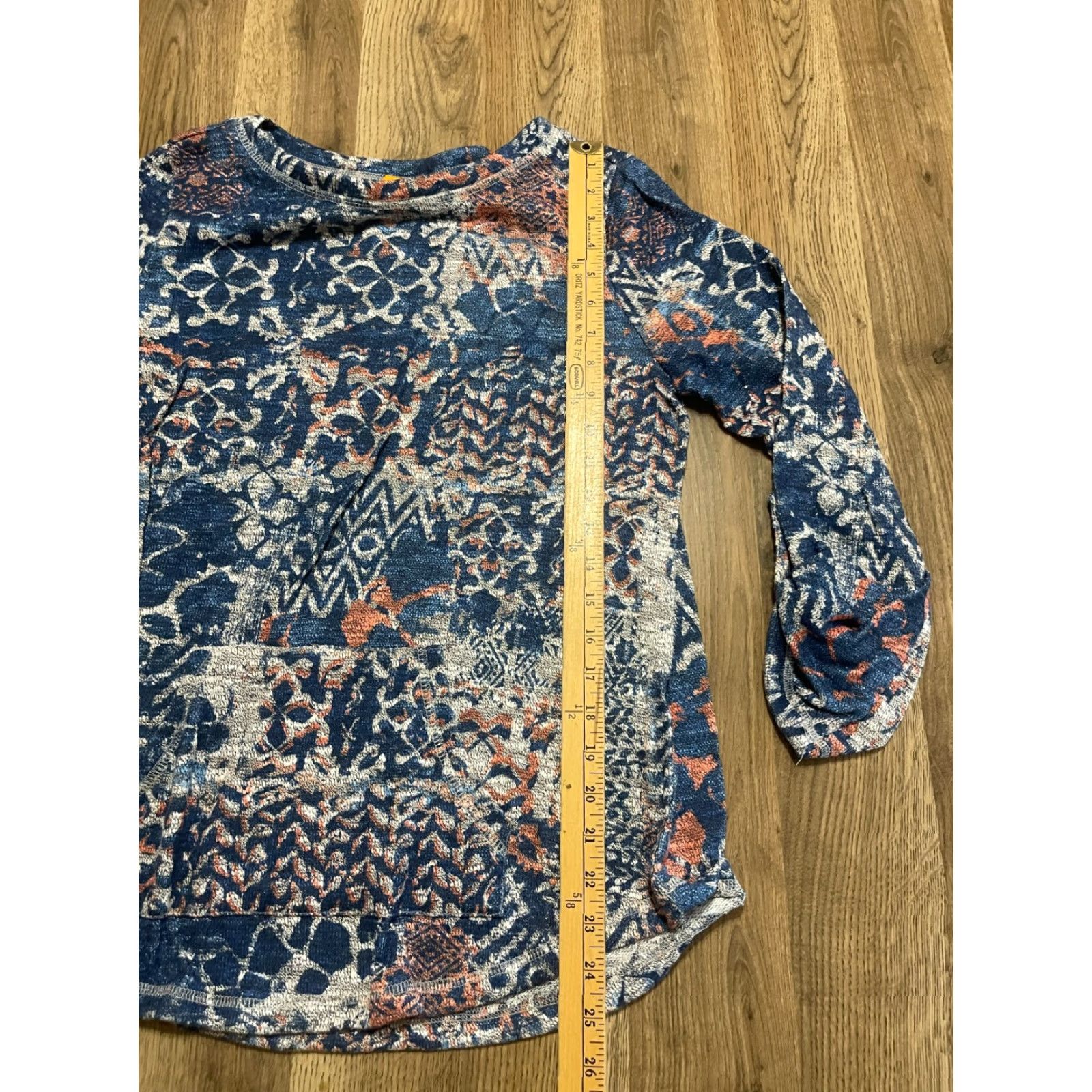 Vintage Ruby Rd. Shirt Women Size S Long Sleeve Orange White Blue Solid Casual Modern Lightweight Size S / US 4 / IT 40 - 7 Thumbnail
