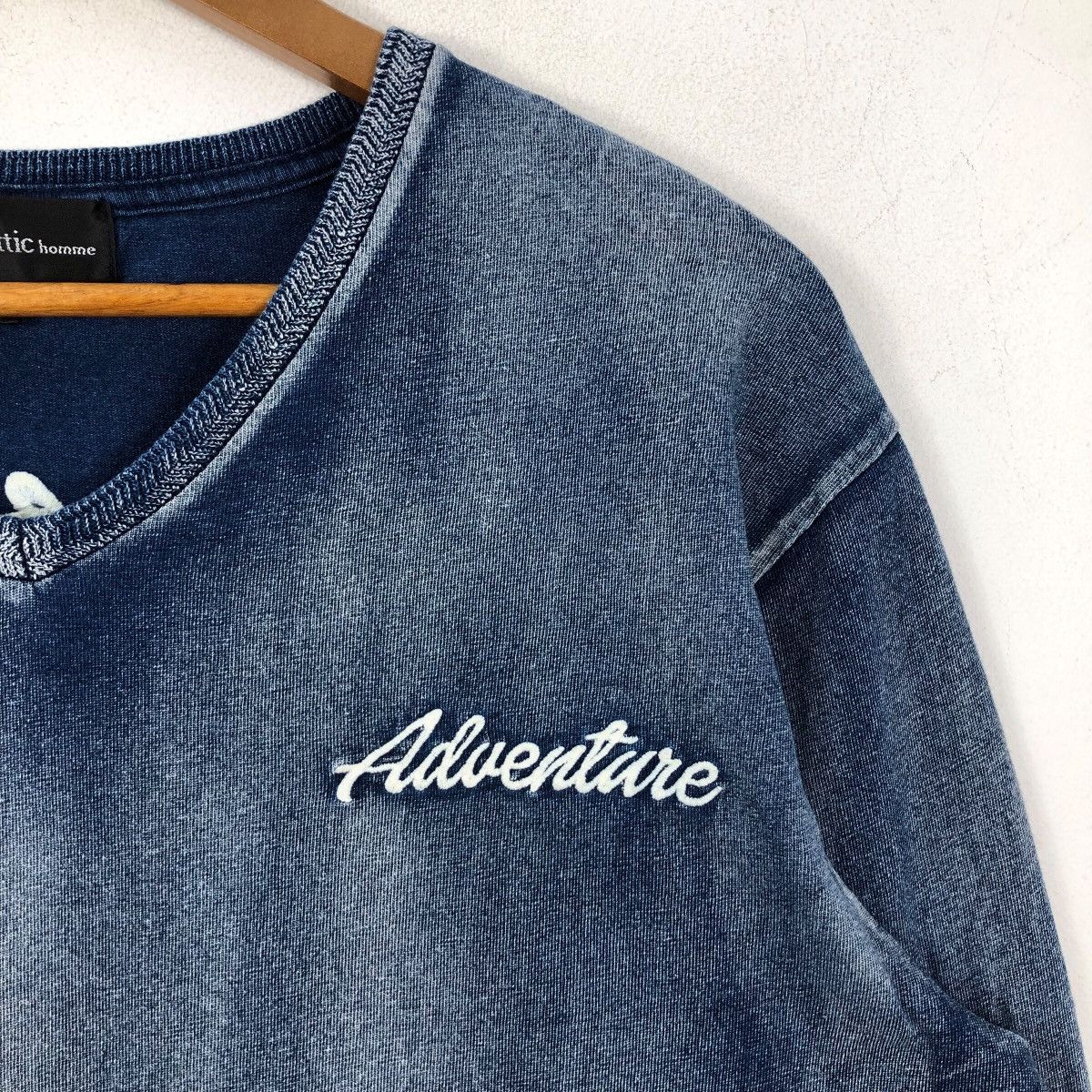 In The Attic IN THE ATTIC Long Sleeve Indigo Dye Size US XXL / EU 58 / 5 - 3 Thumbnail