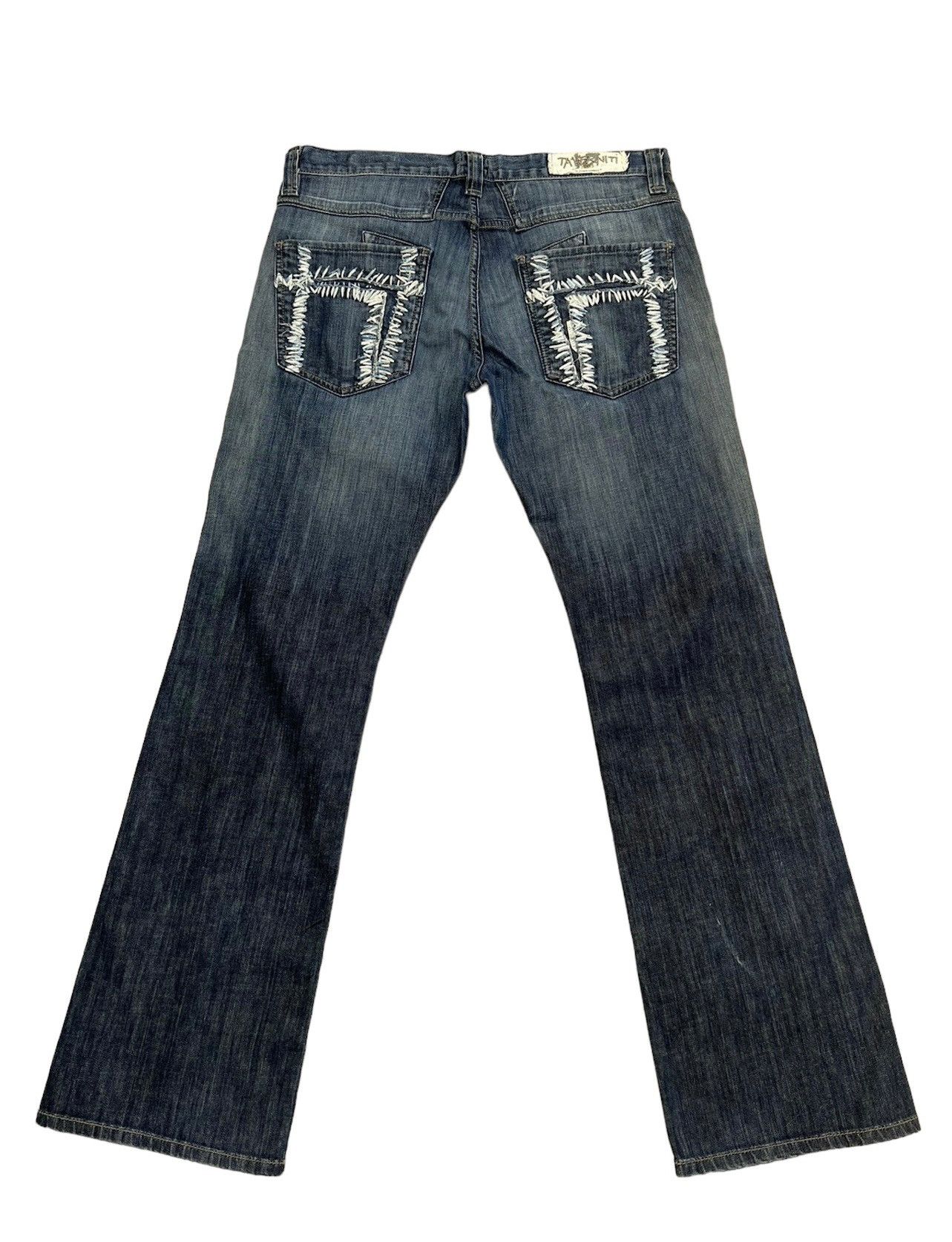 Jimmy Taverniti Vintage Taverniti So Jeans James 19 Fade Blue Denim Flare Size US 36 / EU 52 - 2 Thumbnail