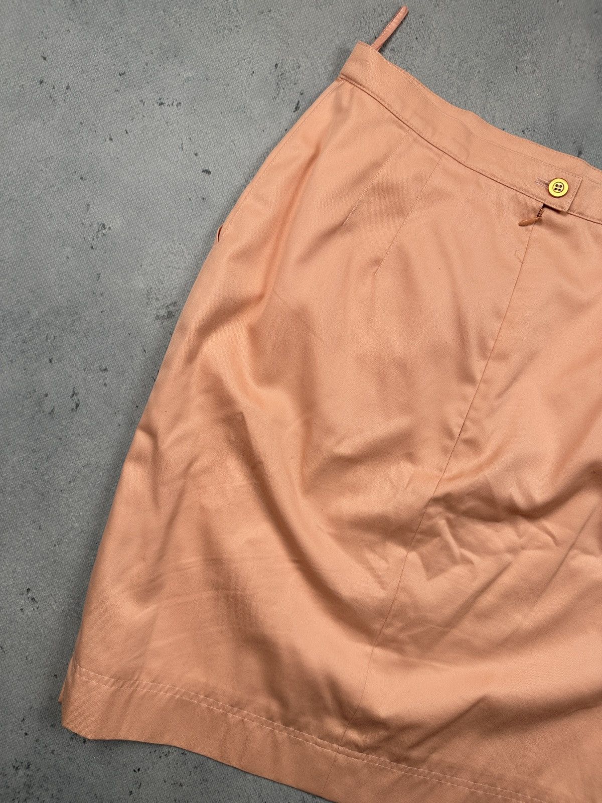 Escada Vintage Escada Peach Cotton Pencil Skirt Margaretha Ley Rare Size 28" / US 6 / IT 42 - 7 Thumbnail