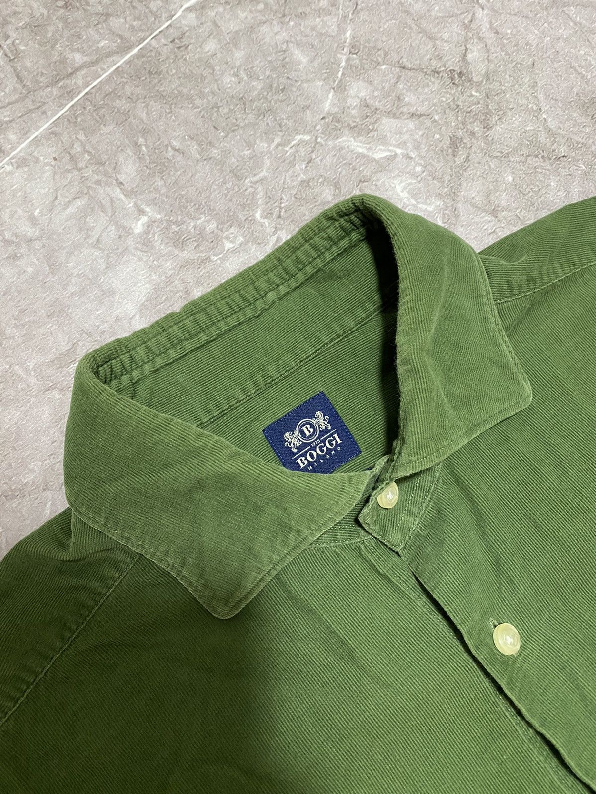 Boggi × Designer Classic Boggi Milano Slim Fit Green Shirt Button Up Y2K Size US L / EU 52-54 / 3 - 6 Thumbnail