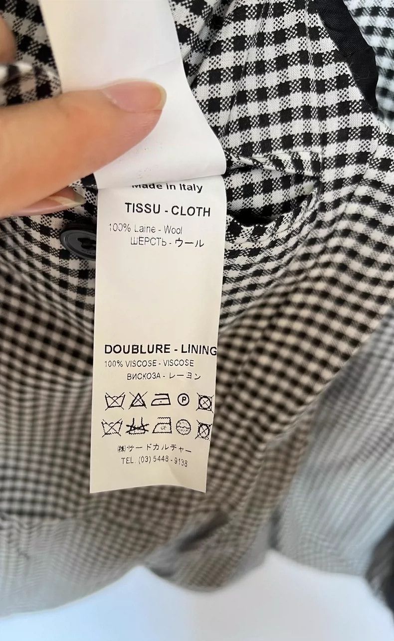 Givenchy Givenchy Givenchy Black Check Pattern Suit Jacket -2507 Size US L / EU 52-54 / 3 - 7 Thumbnail