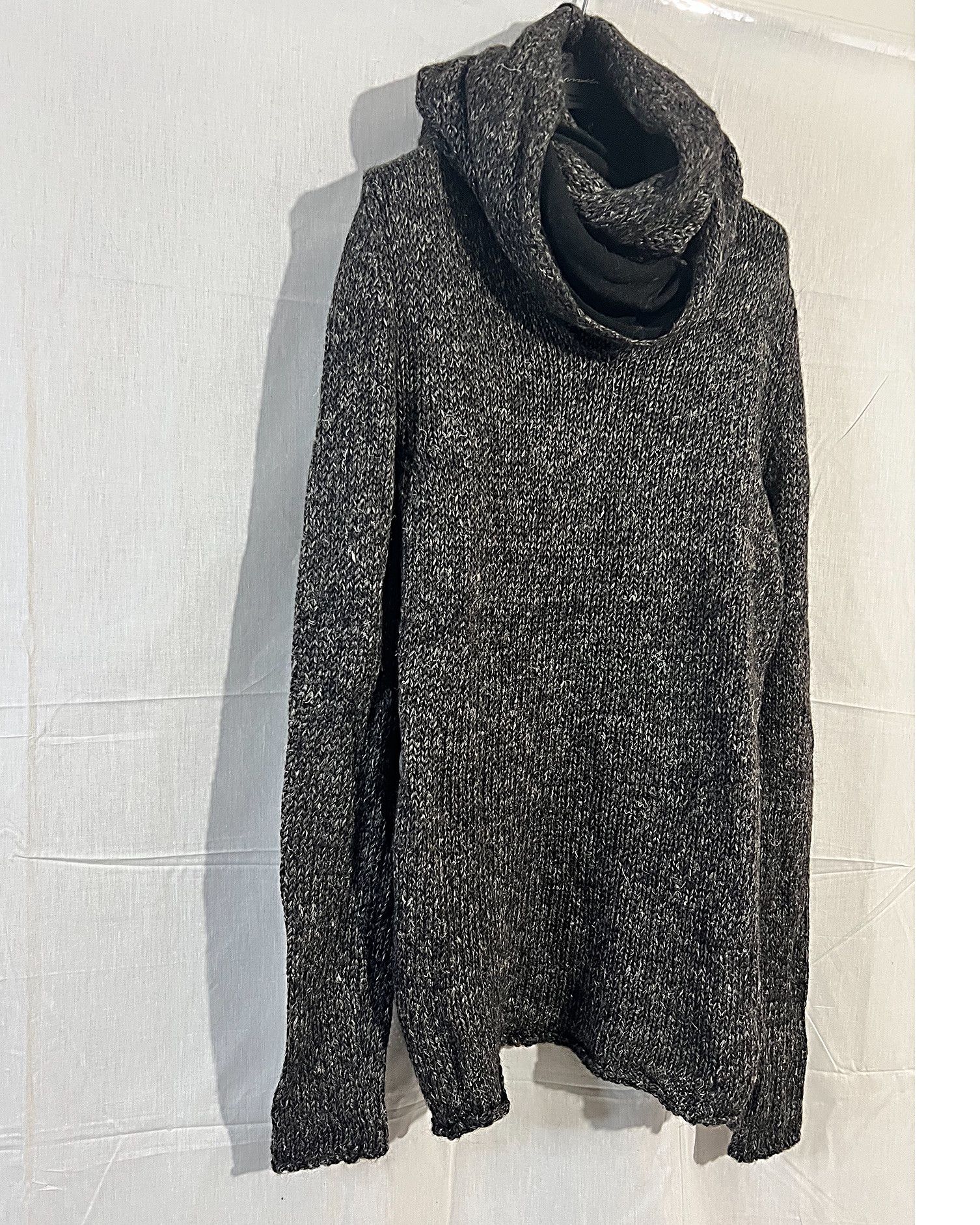 Isabel Benenato Alpaca Sweater + Collar Scarf Size US L / EU 52-54 / 3 - 3 Thumbnail
