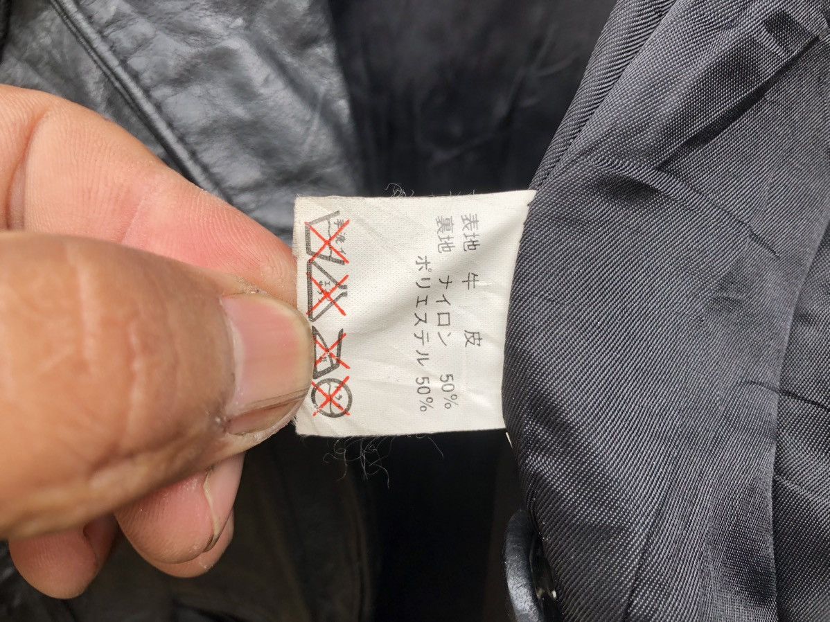 Designer × Vintage Vintage Unbranded Double Collar Leather Jacket Size ONE SIZE - 10 Thumbnail