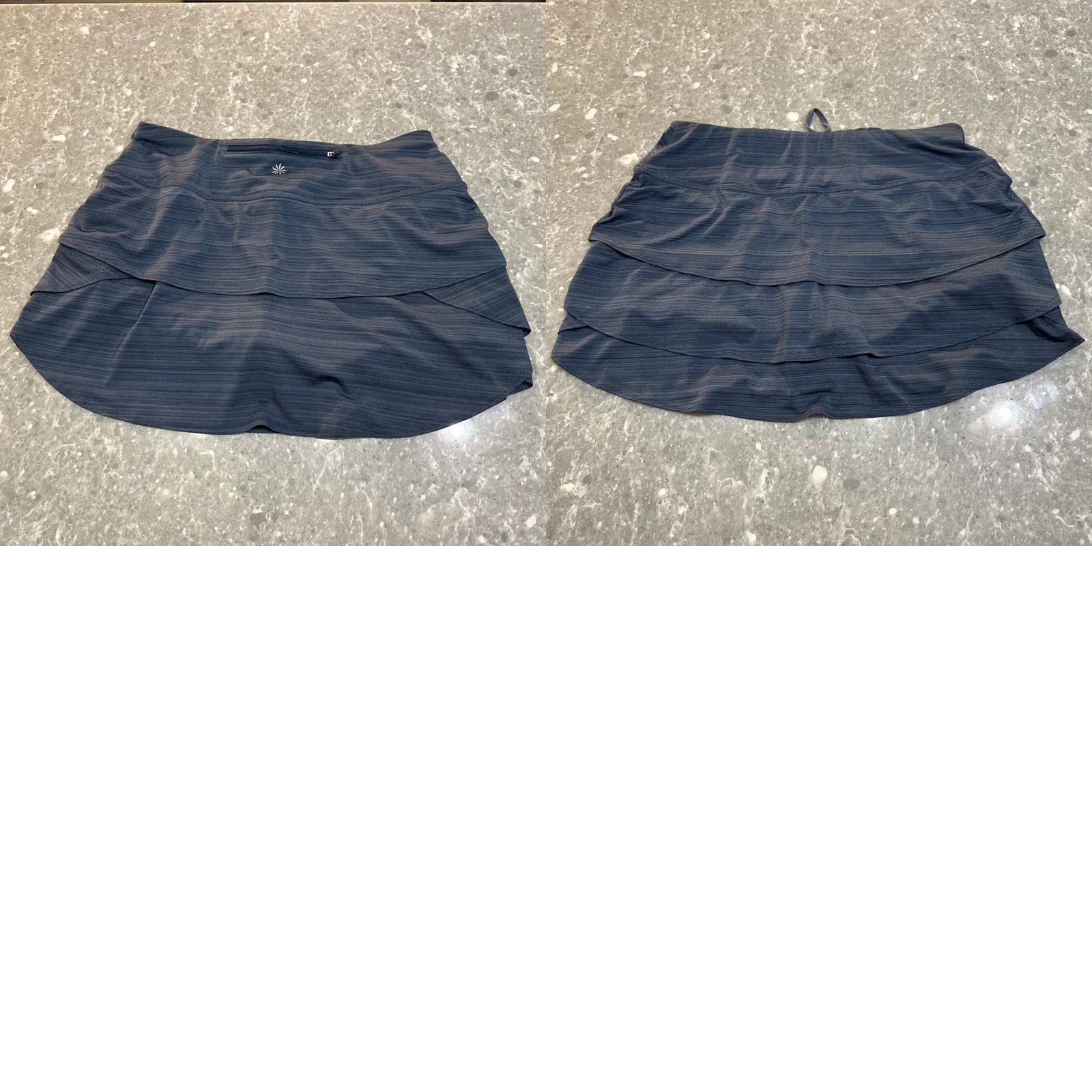 Athleta Athleta Swagger Skort Womens M Blue Striped Athletic Shorts / Skirt, Layered, Pull On, Tennis, Short Size 32" / US 10 / IT 46 - 10 Thumbnail