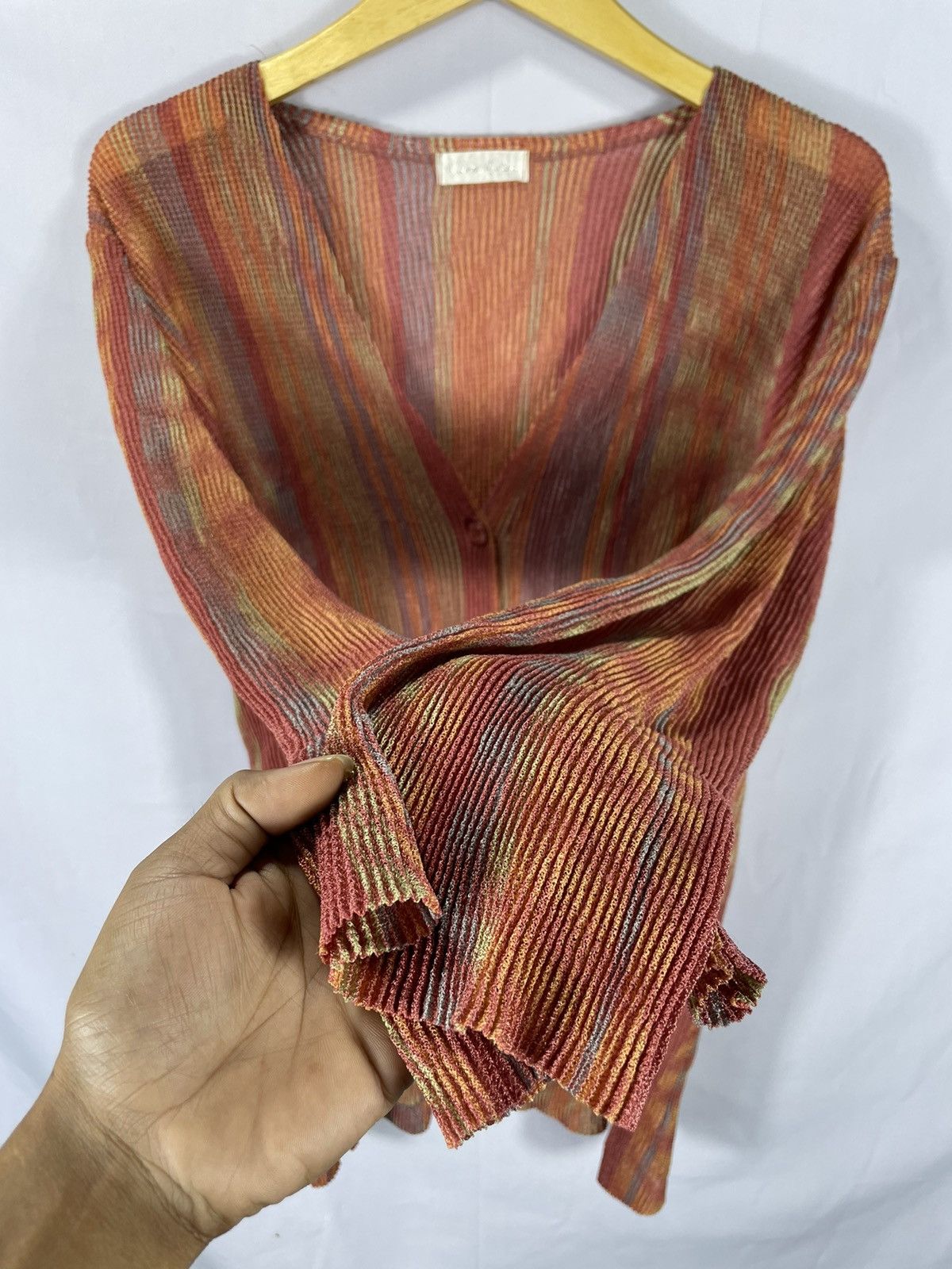 Issey Miyake × Japanese Brand × Vintage Vintage Queen Madam pleated like cardigan issey styled Size M / US 6-8 / IT 42-44 - 5 Thumbnail