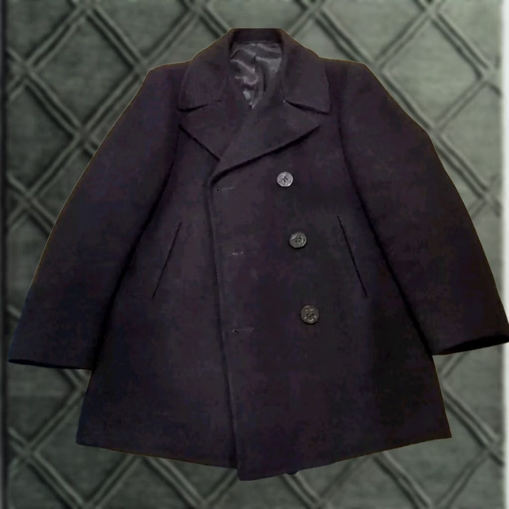 Vintage VINTAGE United States Navy Peacoat Jacket Wool Dark Blue Button Size 38R Mens Size US XXS / EU 40 - 1 Thumbnail