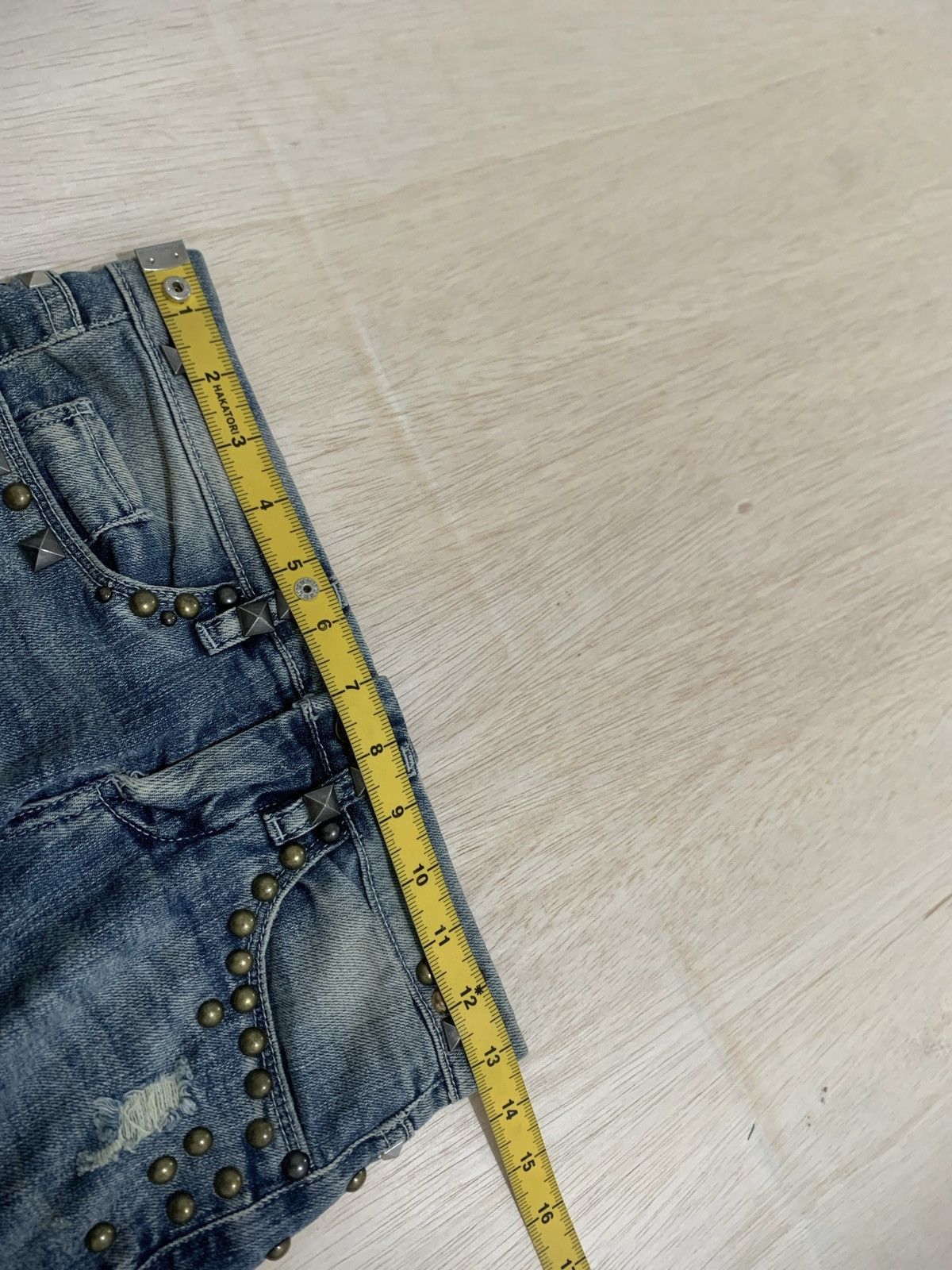 20471120 × If Six Was Nine × Japanese Brand Distressed Denim Blanknyc Studded ifsixwasnine Punk style Size 27" / US 4 / IT 40 - 11 Thumbnail