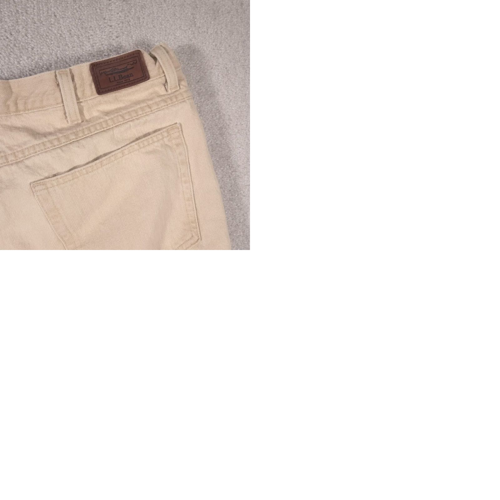 Vintage L.L.Bean Jeans Mens 38x32 Tan Classic Fit Fleece Lined Workwear Winter Warm Jeans Size US 38 / EU 54 - 10 Thumbnail