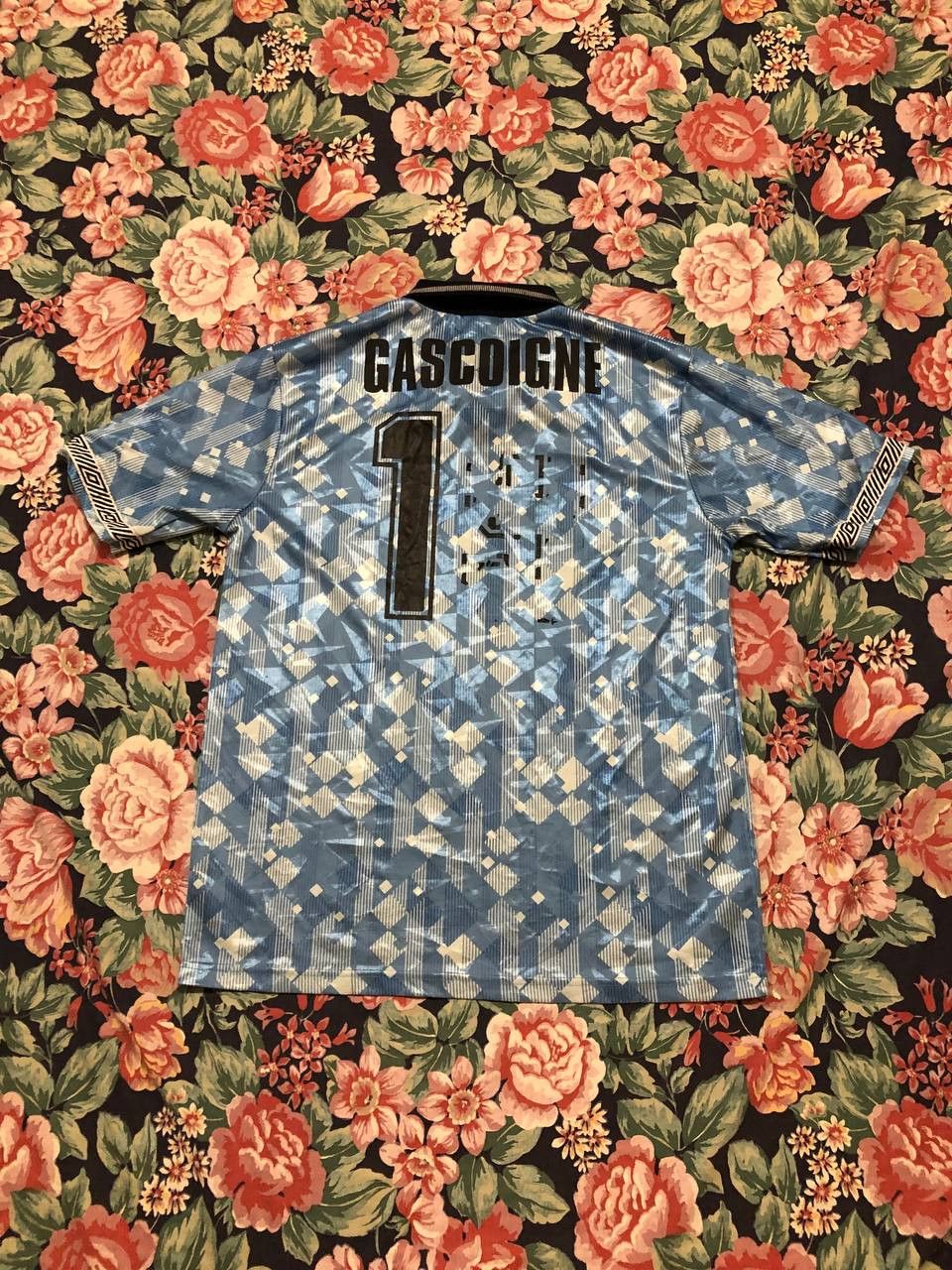 Umbro Vintage Jerseys blue print Umbro England Polo T-shirt Y2K Size US XL / EU 56 / 4 - 16 Thumbnail