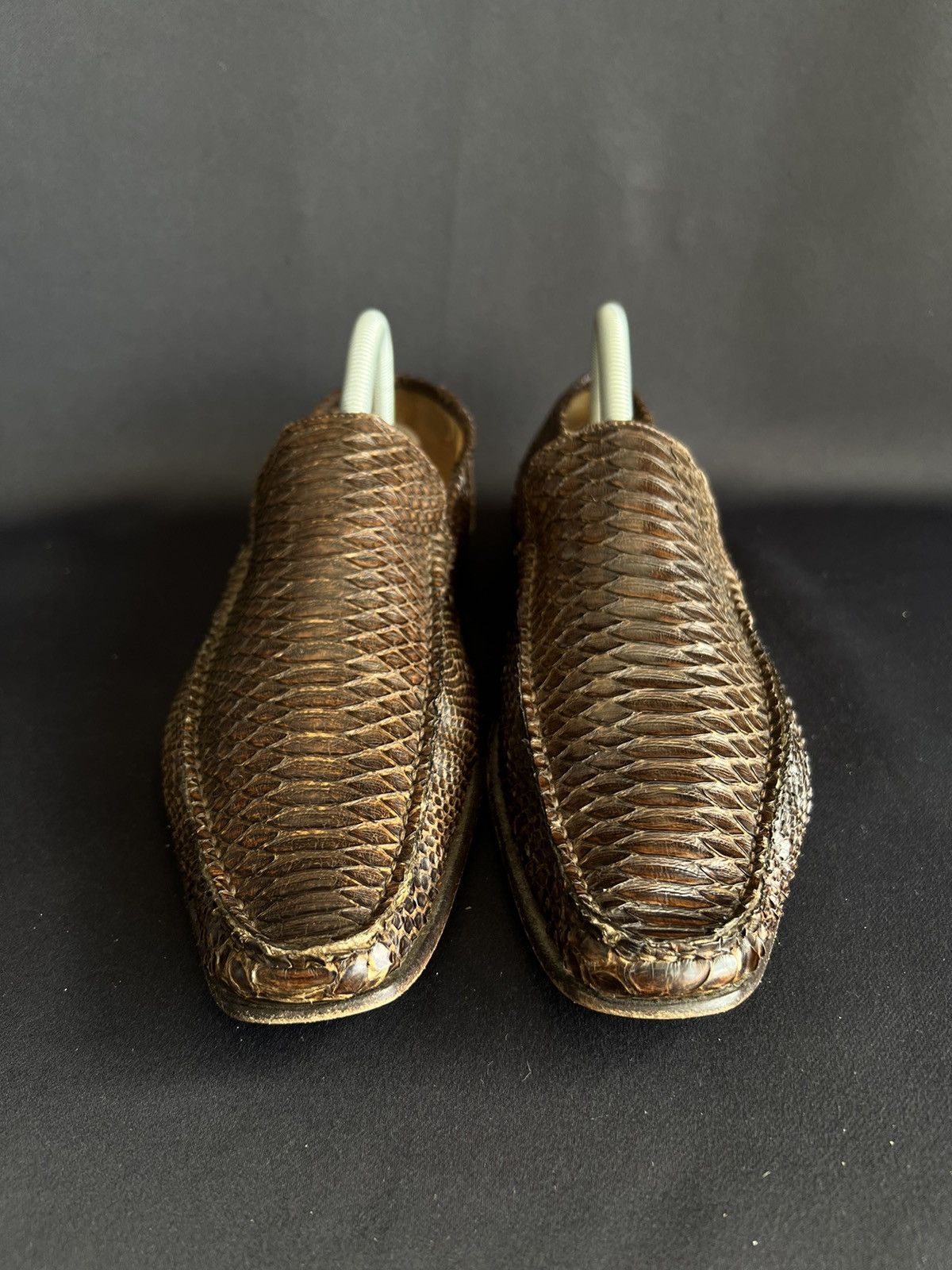 Dolce & Gabbana Dolce & Gabbana Men's Shoes Snake Skin Brown Size US 7 Size US 7 / EU 40 - 2 Thumbnail