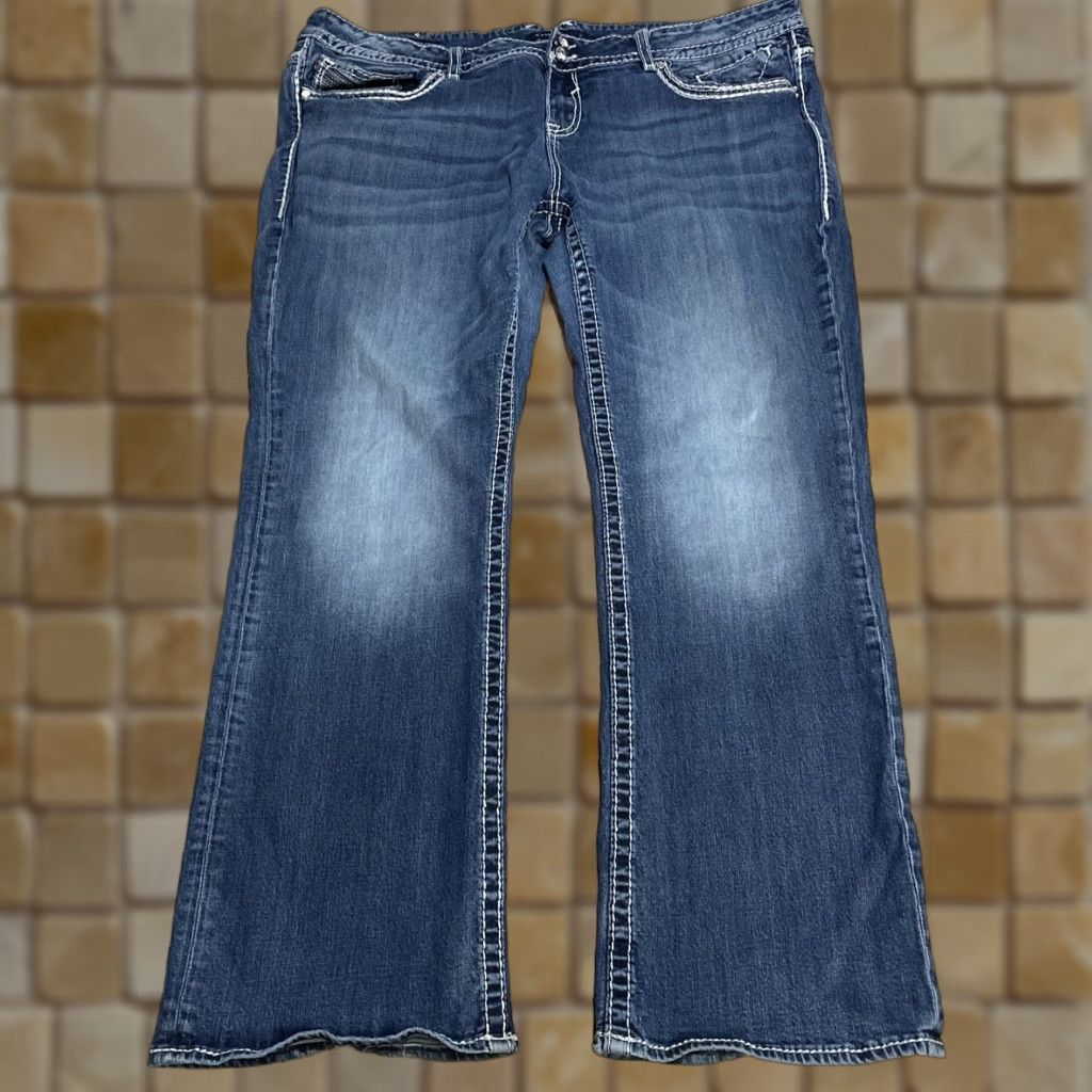 Vintage VINTAGE Vigoss Women's Jeans Slim Boot Embellished Skinny Size 26 Blue Size 26" / US 2 / IT 38 - 1 Thumbnail