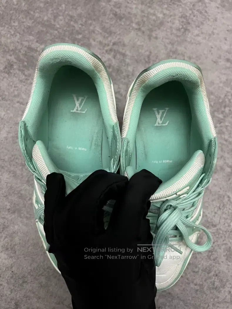 Louis Vuitton Mint green trainer shoes