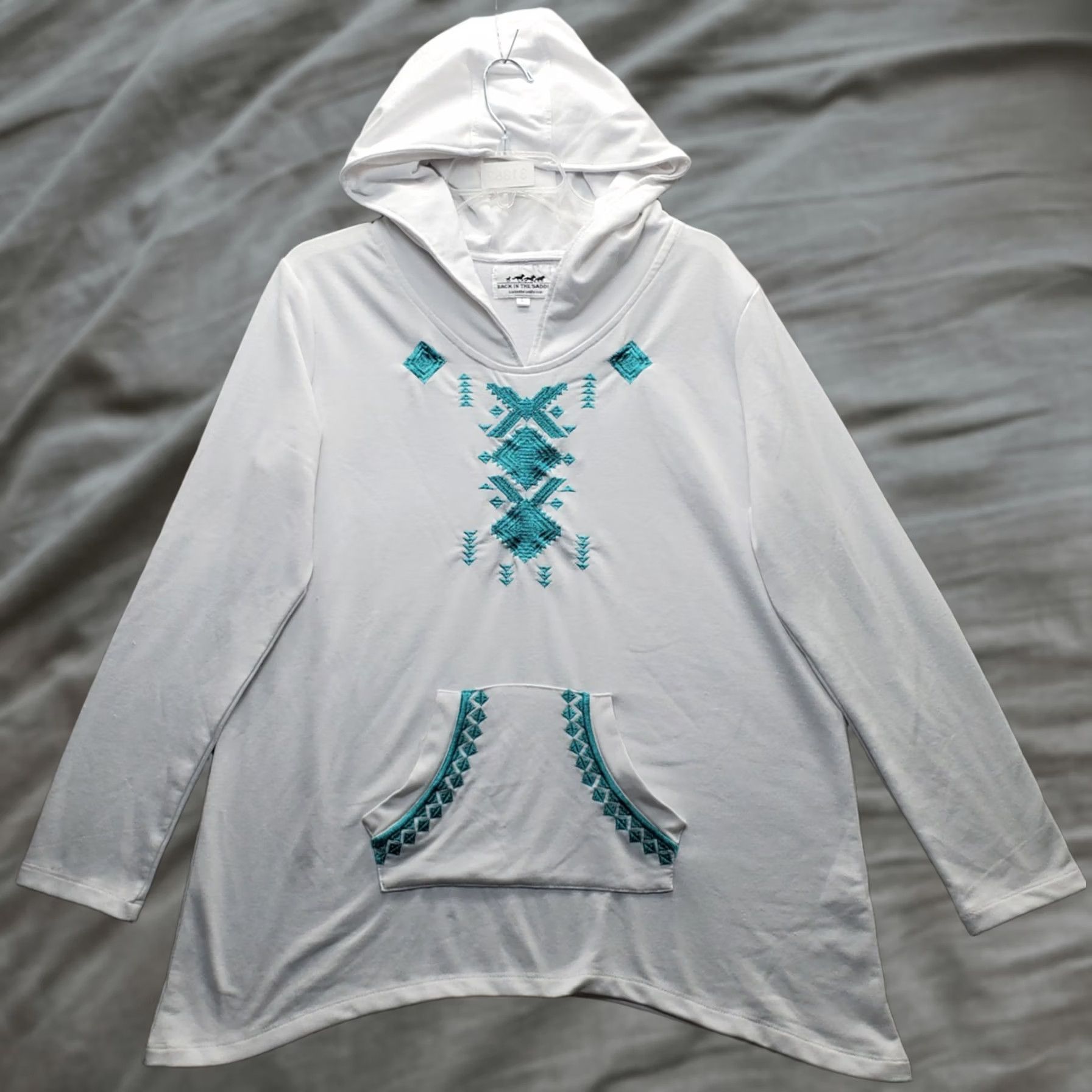KangaROOS Back in the Saddle Hoodie Womens L White Long Sleeve Stretch Kangaroo Pockets Size L / US 10 / IT 46 - 1 Thumbnail
