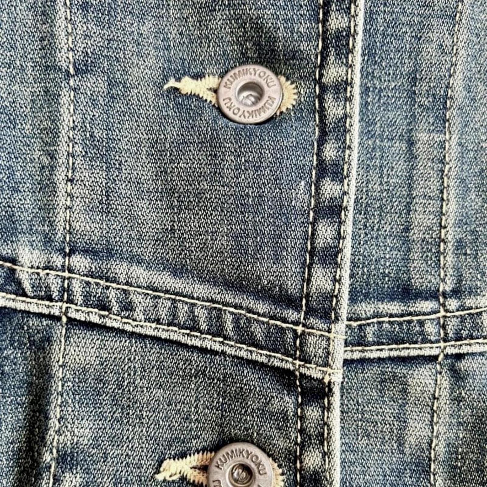 Other Vintage 2000s whimsy goth slim fit denim jacket with collar Size XS / US 0-2 / IT 36-38 - 3 Thumbnail