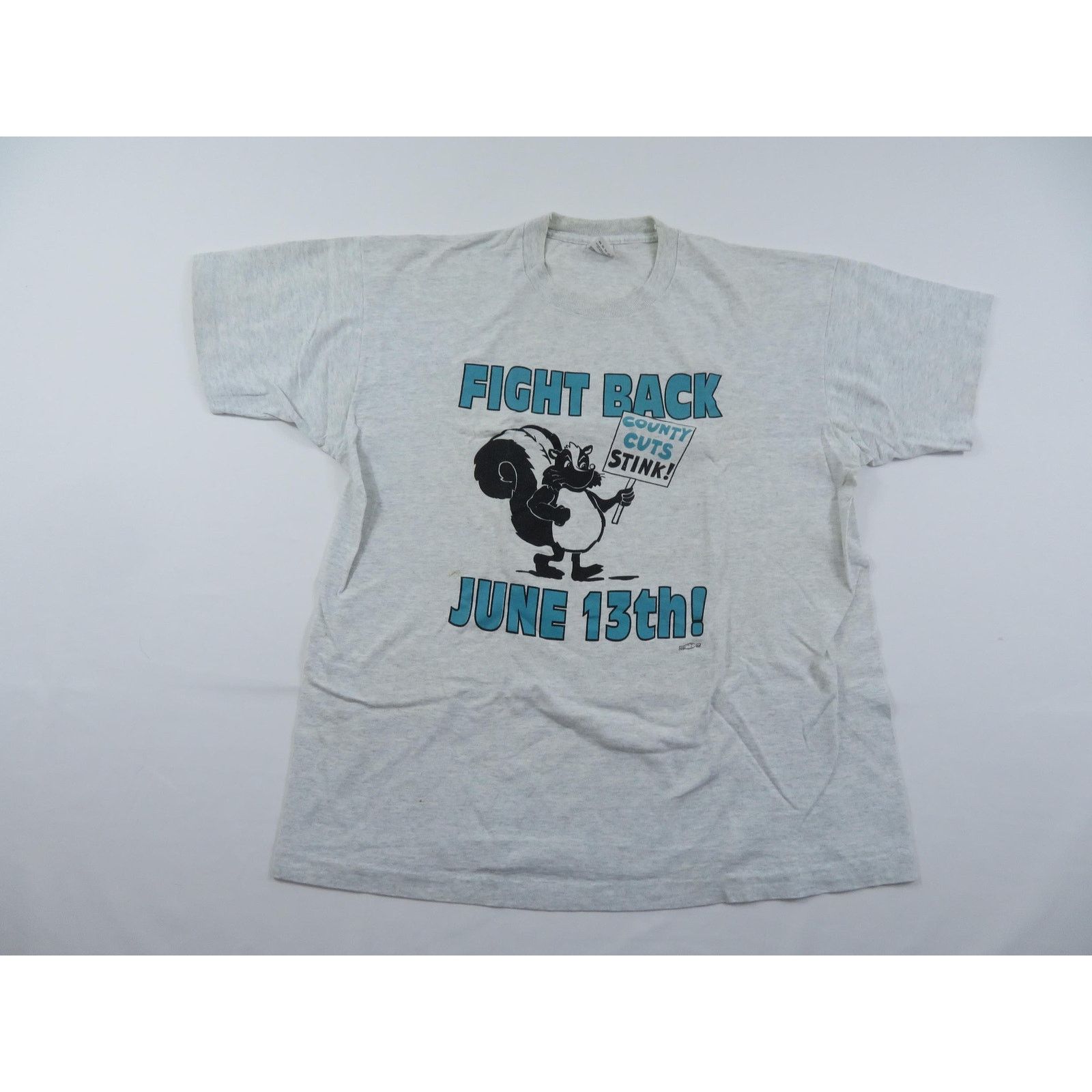 Fruit Of The Loom March for Justice Skunk Graphic Shirt Double Sided XL 1990s Size US XL / EU 56 / 4 - 2 Thumbnail