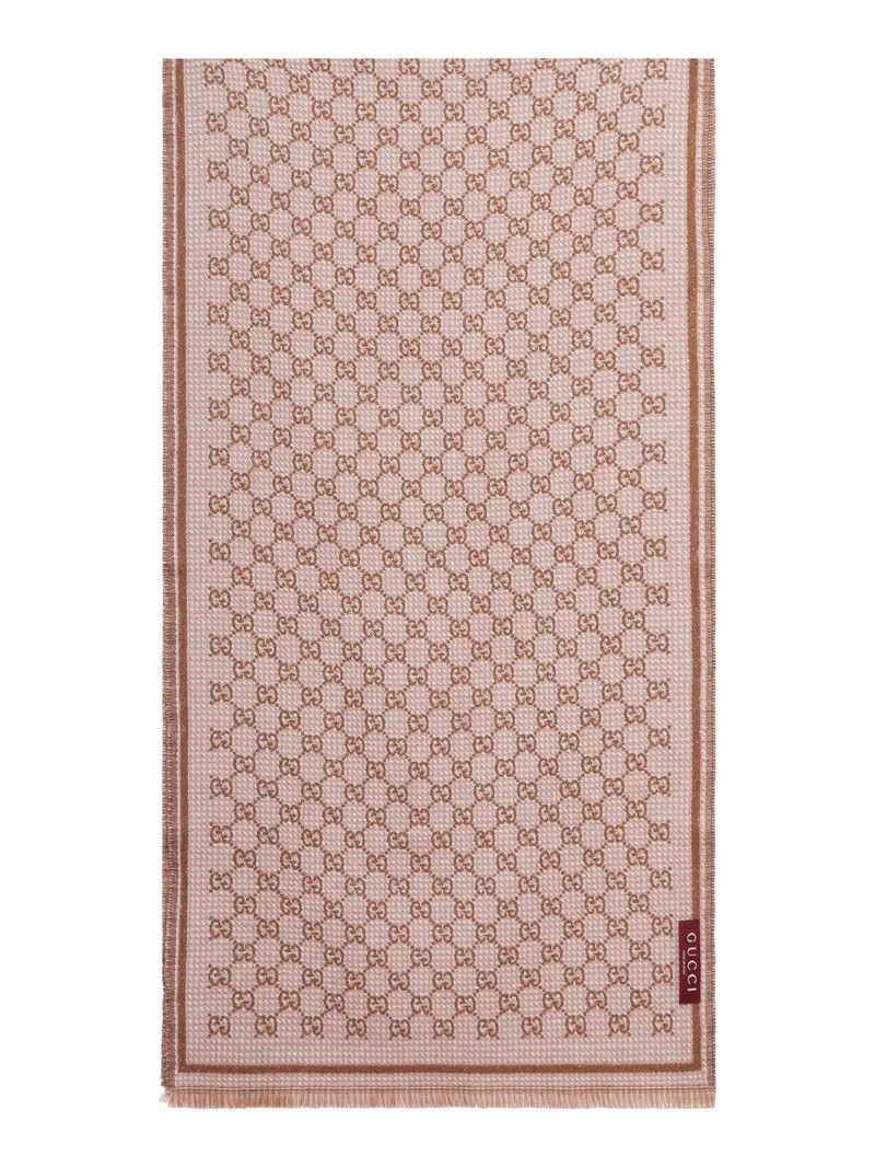 Gucci GUCCI Brown/Pink Wool Scarf New & Authentic Size ONE SIZE - 2 Thumbnail