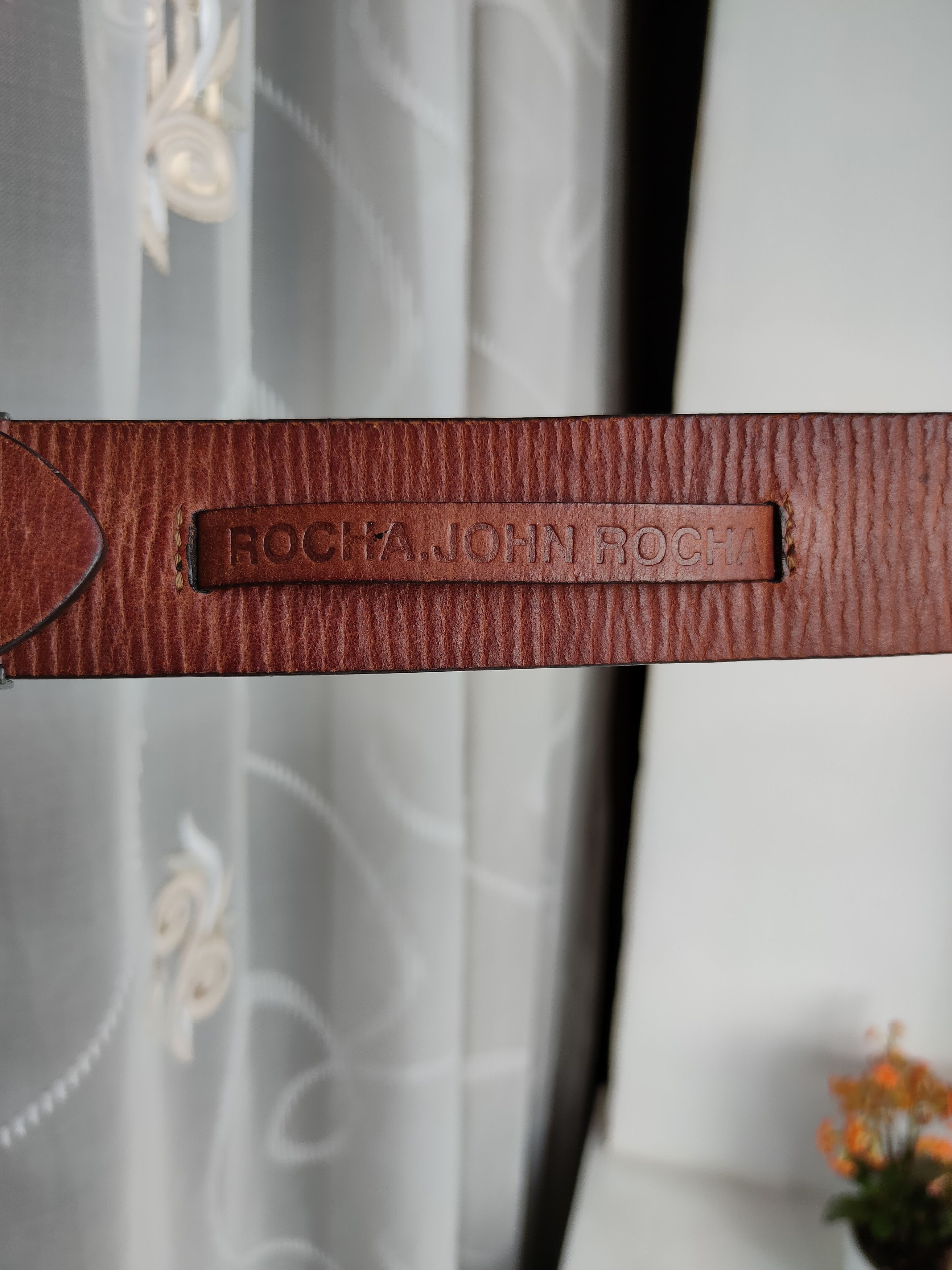 Genuine Leather Rocha John Rocha Leather Belt RJR Genuine Leather Belt Size ONE SIZE - 4 Thumbnail