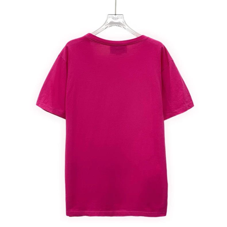 Gucci Gucci Pink cat print cotton round-neck short-sleeved T-shi Size S / US 4 / IT 40 - 2 Thumbnail