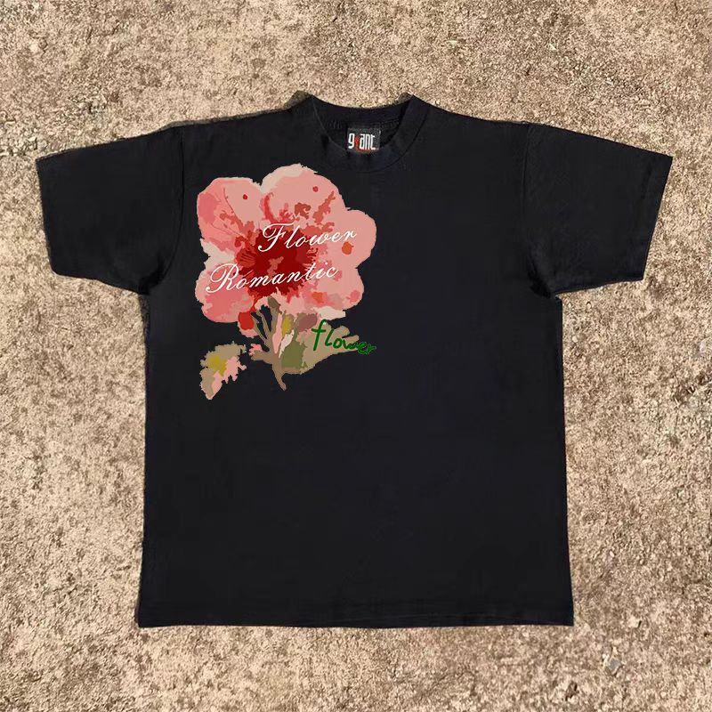 Japanese Brand × Vintage Floral print black street style t-shirt Size US M / EU 48-50 / 2 - 1 Thumbnail