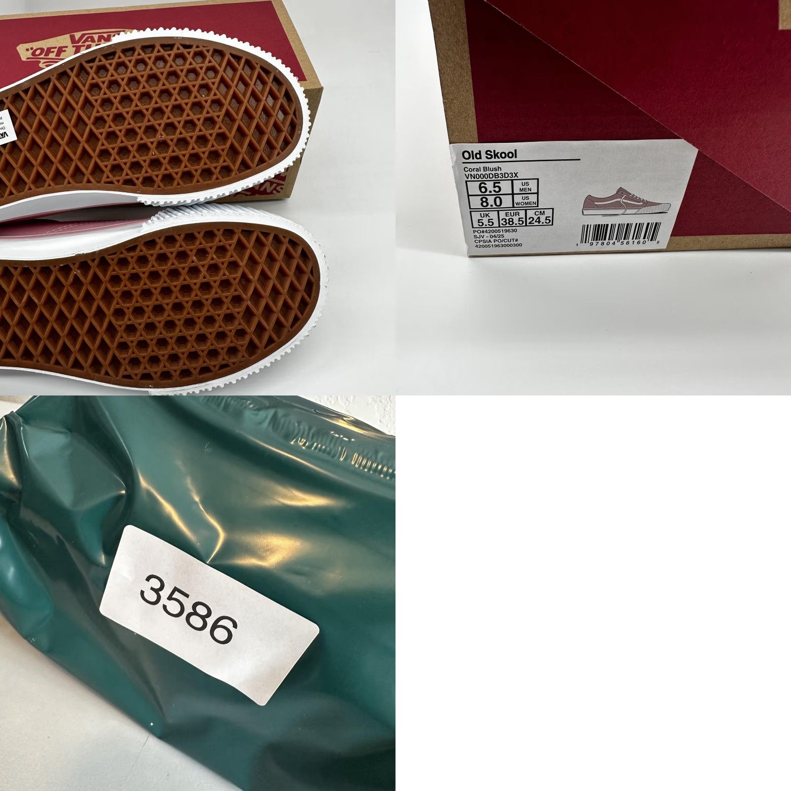 Vans VANS Old Skool Shoes Womens 8 Coral Blush Pink Sneaker Low Top VN000DB3D3X Mens US 6.5 (Womens 8) Shoes Off The Wall Girls? Size ONE SIZE - 8 Thumbnail