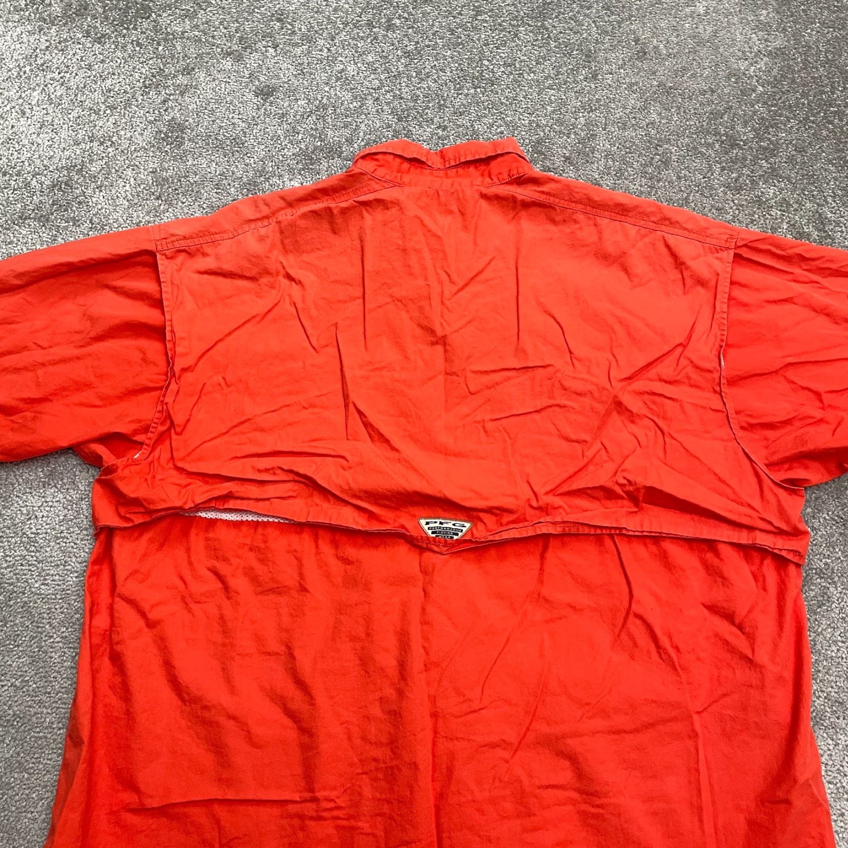 Vintage Columbia PFG Bonehead Button-Up Shirt Mens Large Orange Casual Outdoor University Size US L / EU 52-54 / 3 - 5 Thumbnail